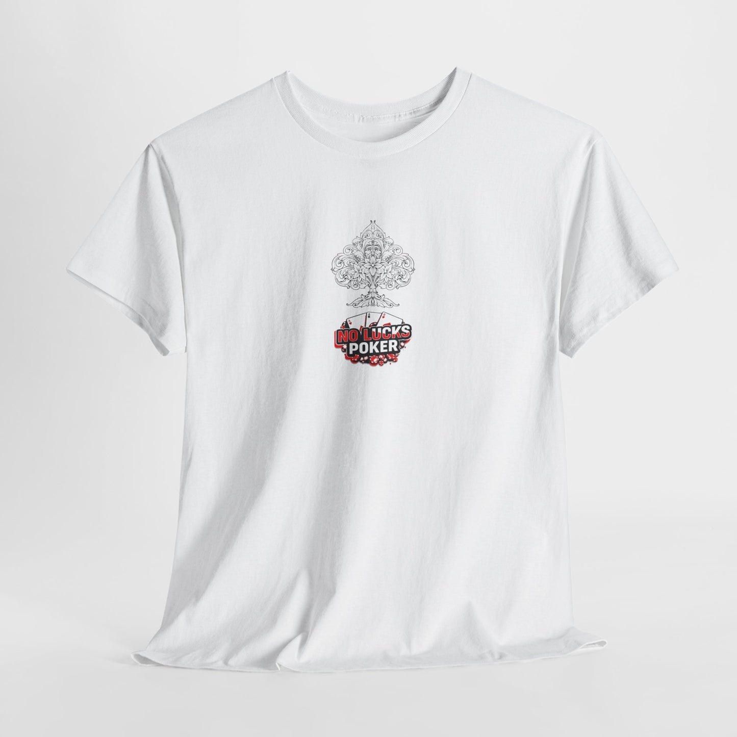 No Lucks Given Logo Poker T-Shirt | Built for Players, Not Luck