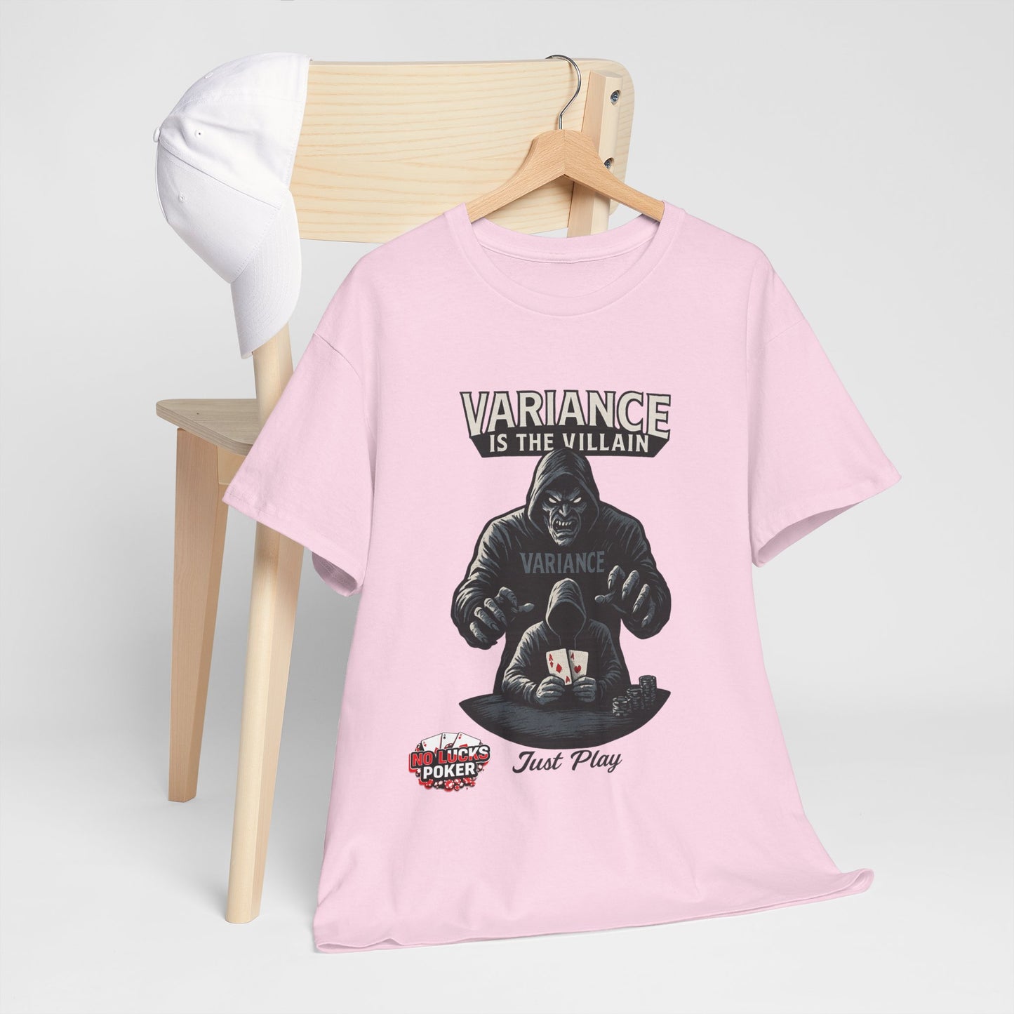 Variance is the Villain Poker T-Shirt | Zero Lucks – Fight the Swings