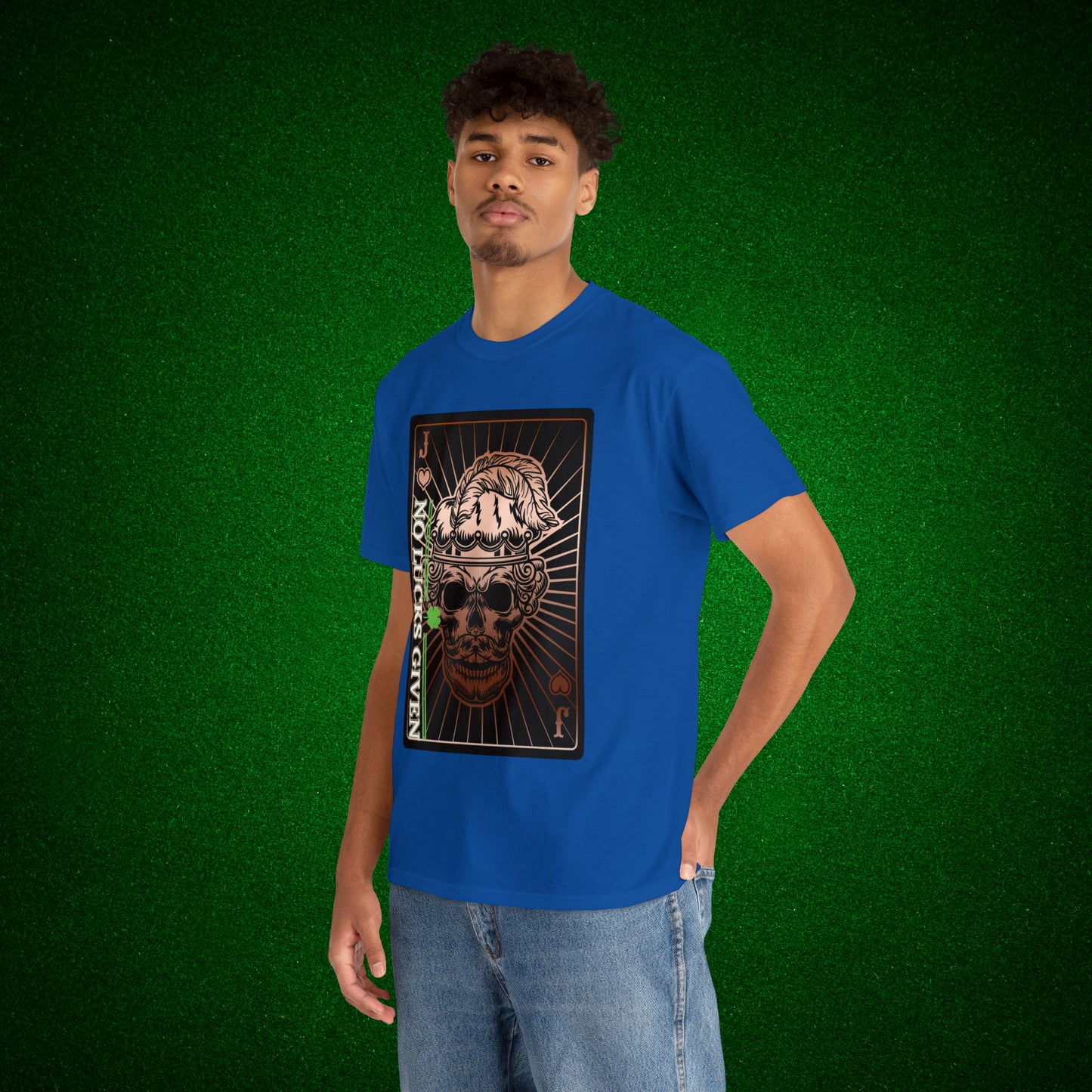 No Lucks Given Angry Jack of Hearts Copper Poker T-Shirt Must have Good Luck All-in