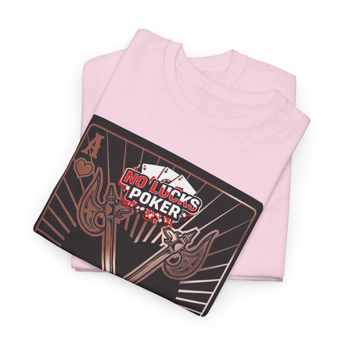 No Lucks Given: Ace of Hearts & Axes – Poker T-Shirt