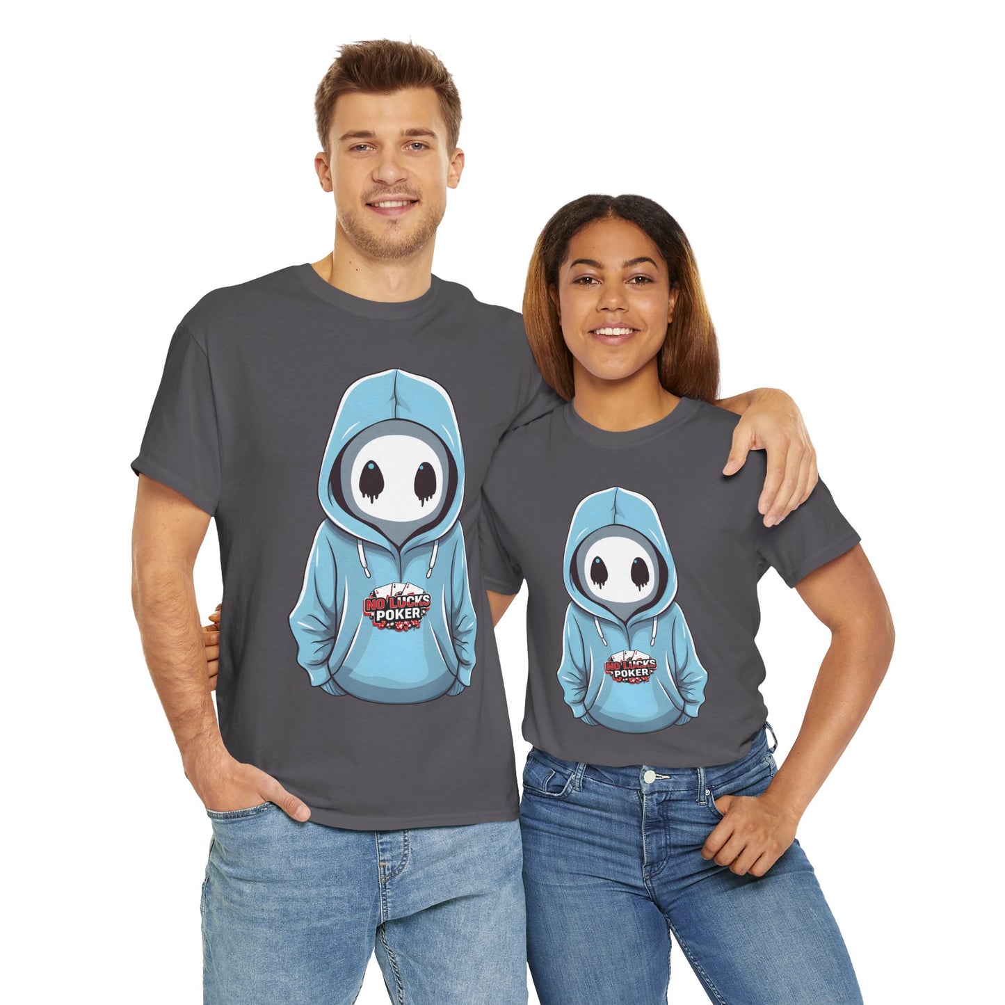 No Lucks Given – Mysterious Hoodie Player Poker Tee
