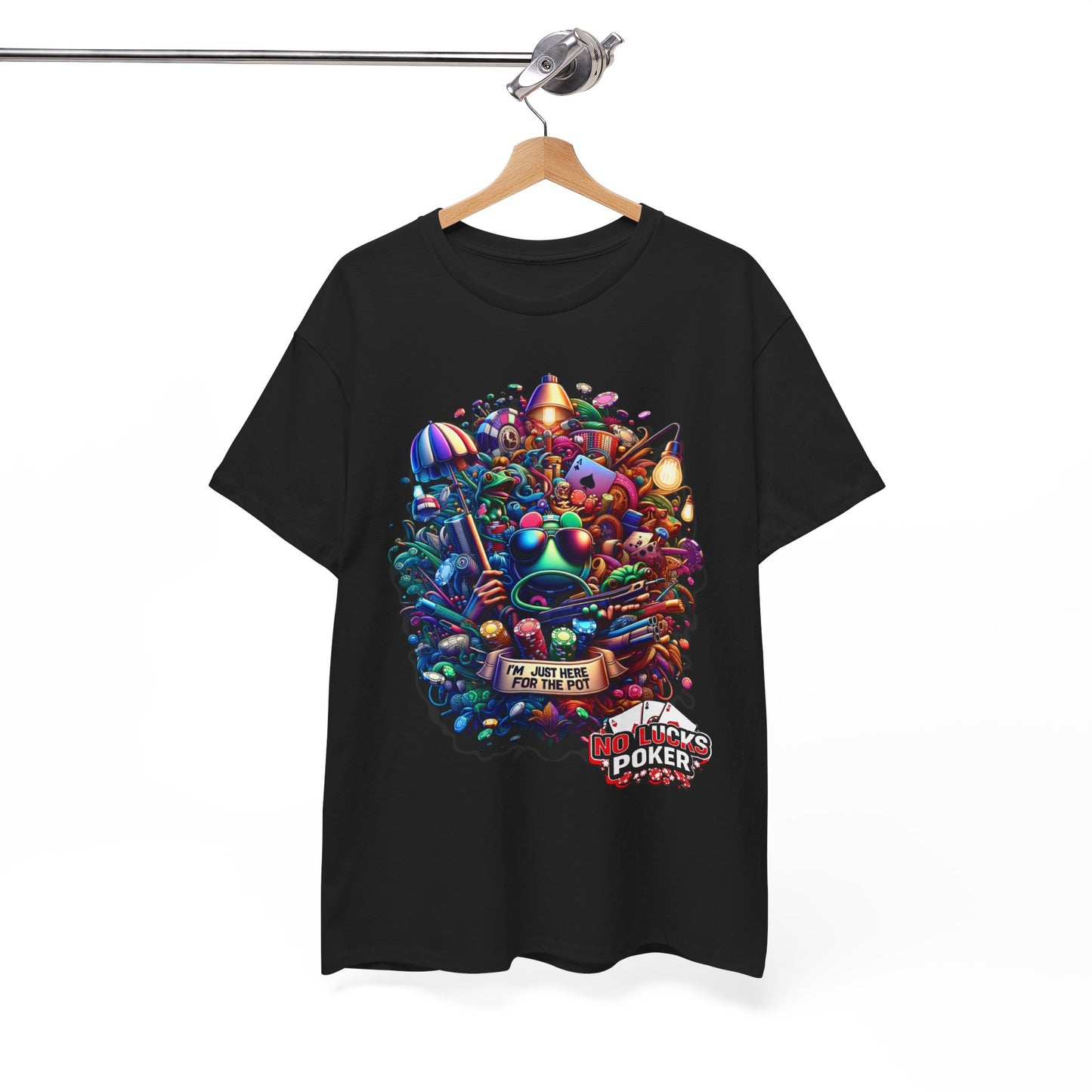 I'm Just here for the Pot unisex heavy cotton tee Poker Apparel
