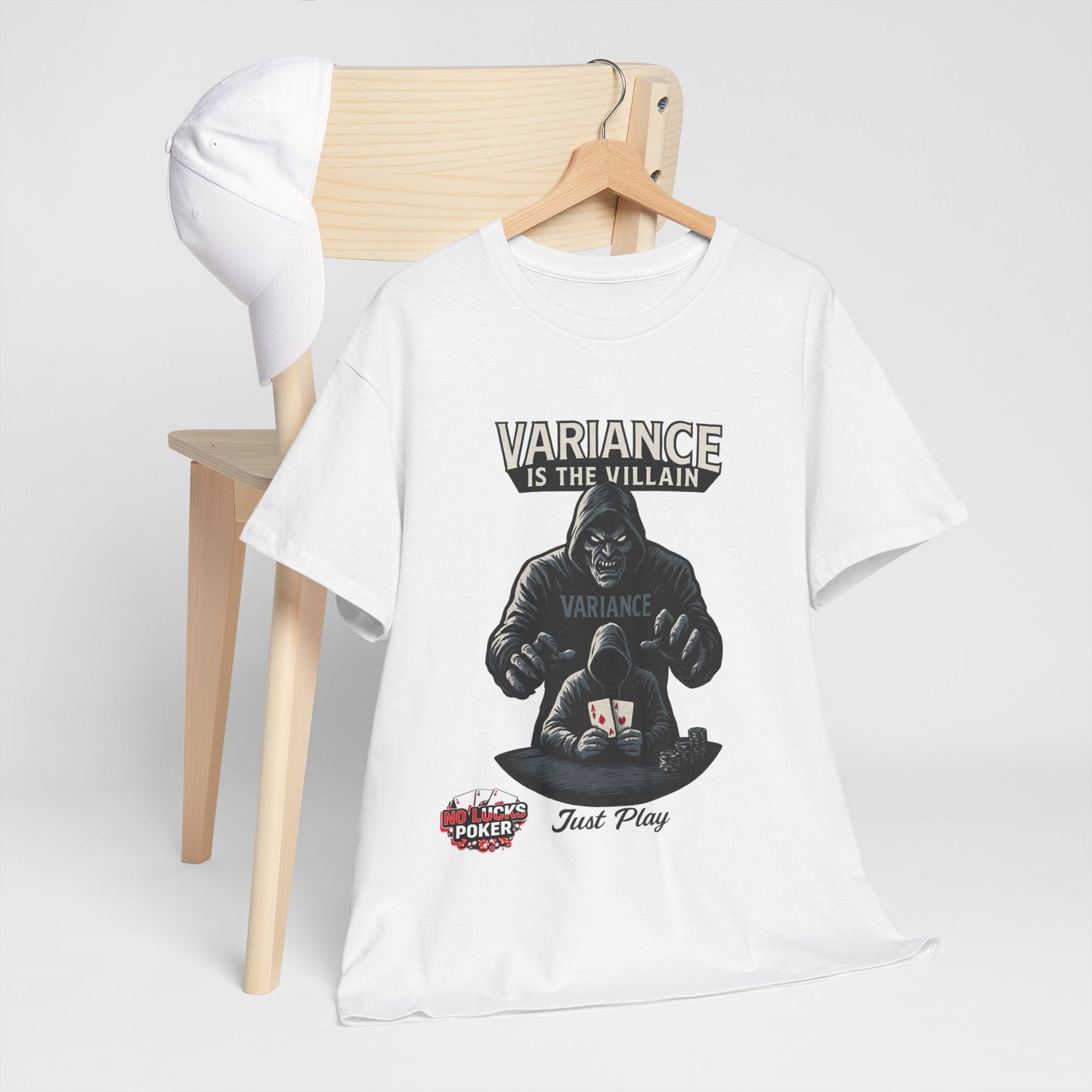 Variance is the Villain Poker T-Shirt | Zero Lucks – Fight the Swings