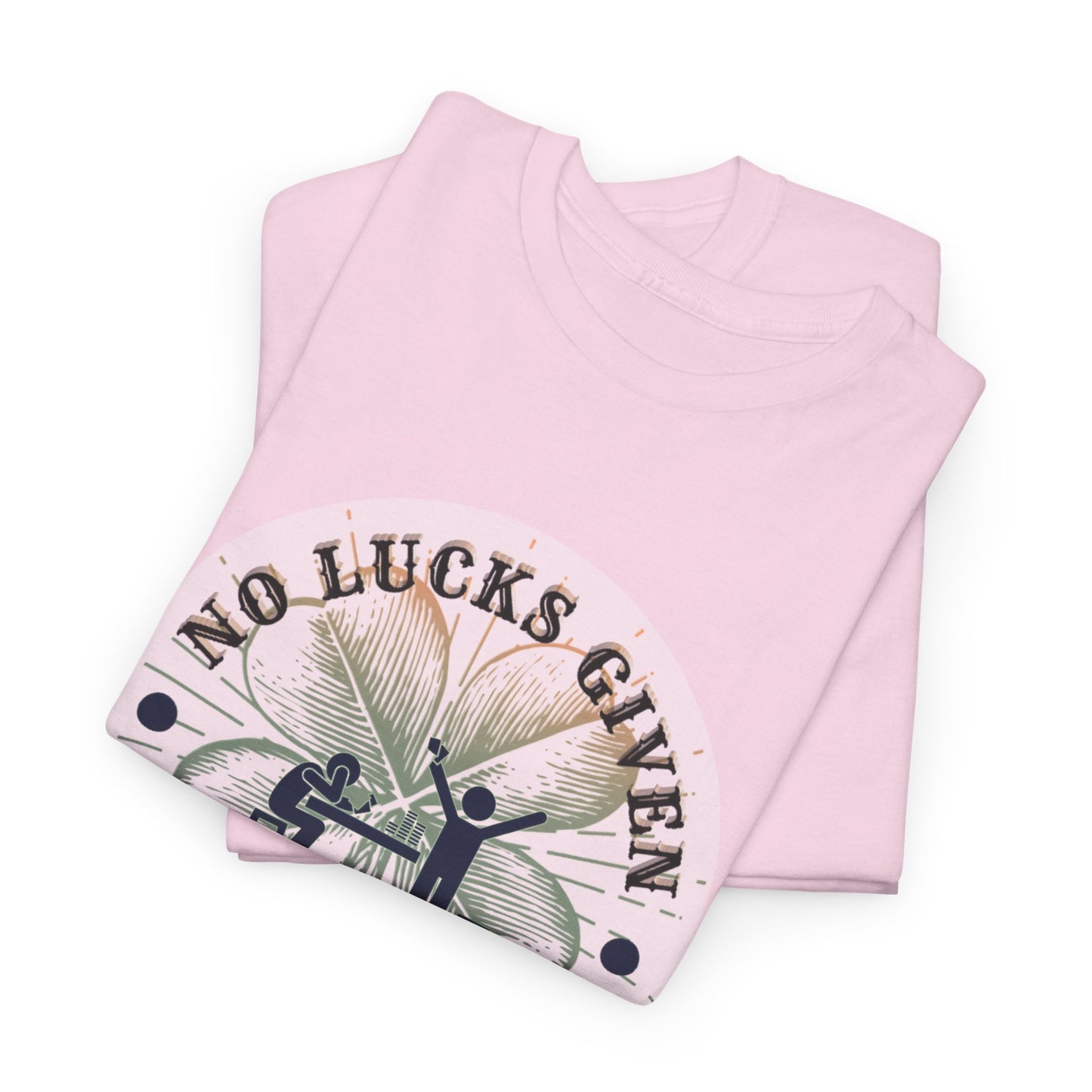 No Lucks Given – Large Clover Poker T-Shirt | Skill Over Luck