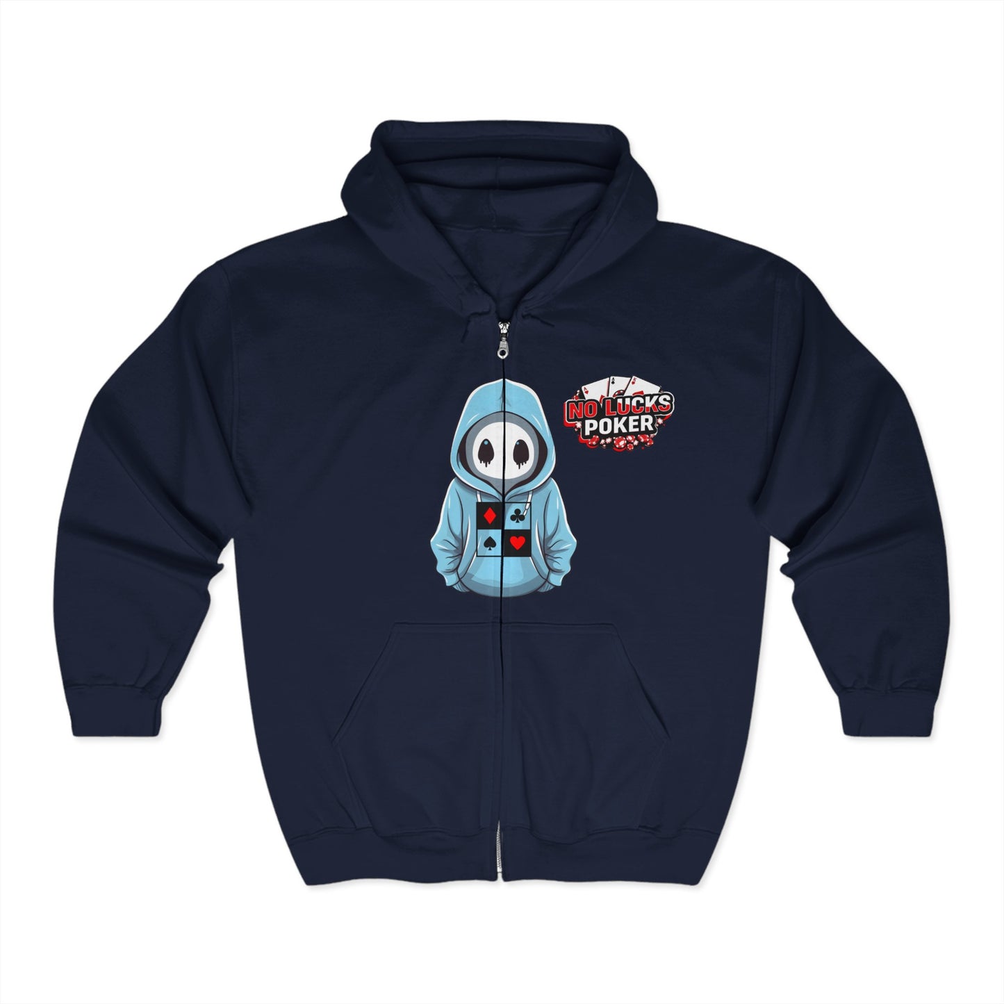 No Lucks Given Mysterious Hoodie Player Poker Unisex Heavy Blend™ Full Zip Hooded Sweatshirt