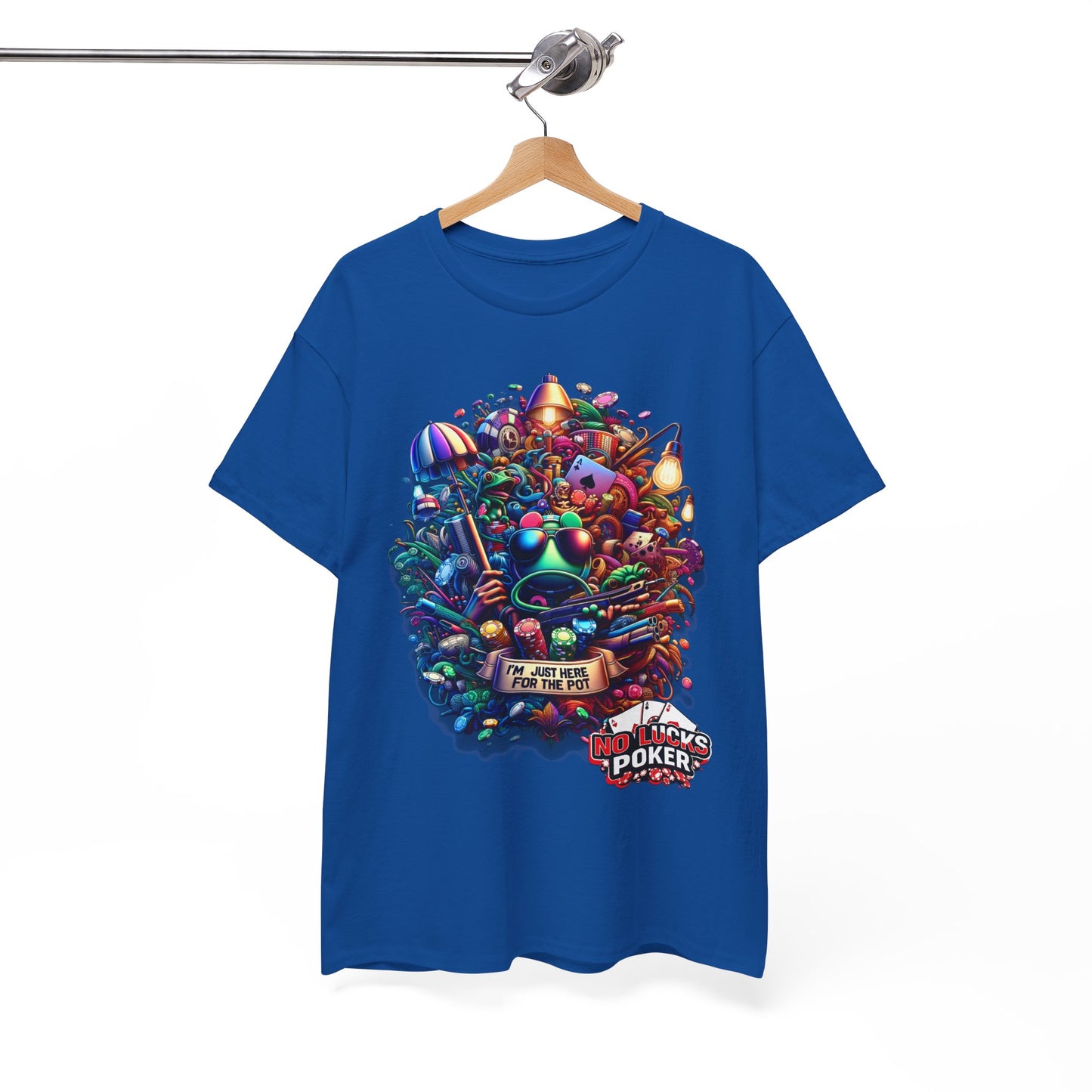I'm Just here for the Pot unisex heavy cotton tee Poker Apparel