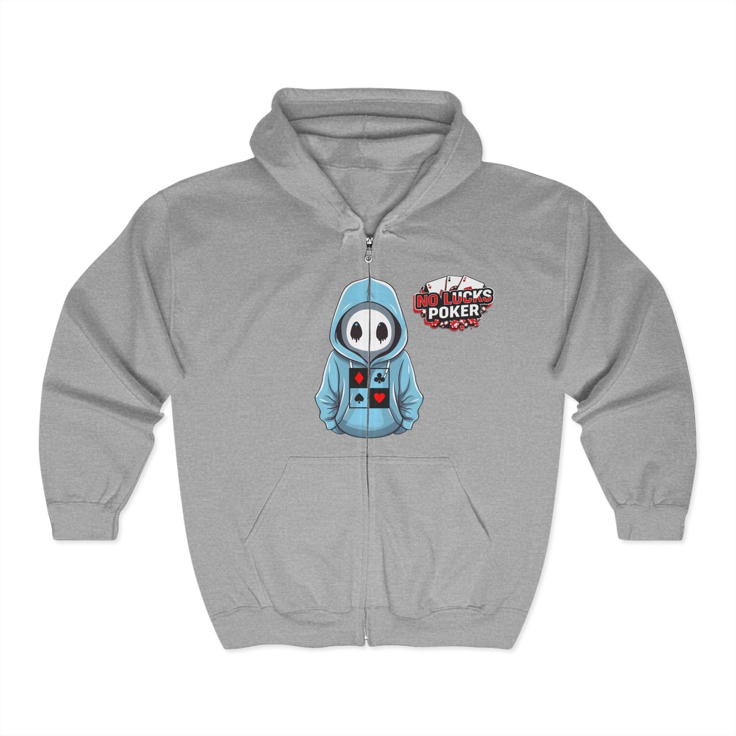 No Lucks Given Mysterious Hoodie Player Poker Unisex Heavy Blend™ Full Zip Hooded Sweatshirt