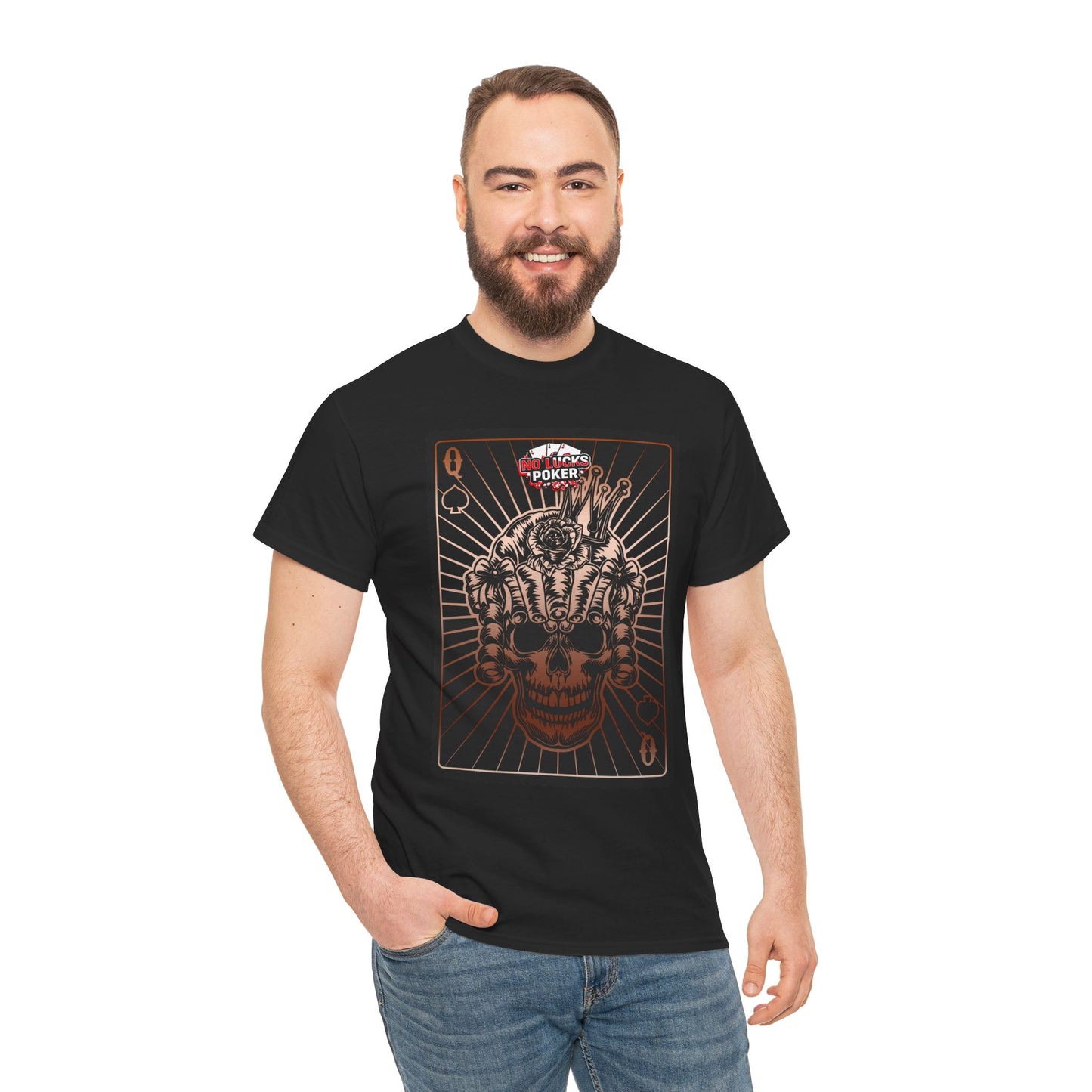 No Lucks Given – Angry Queen of Spades Poker Tee (Copper Edition)