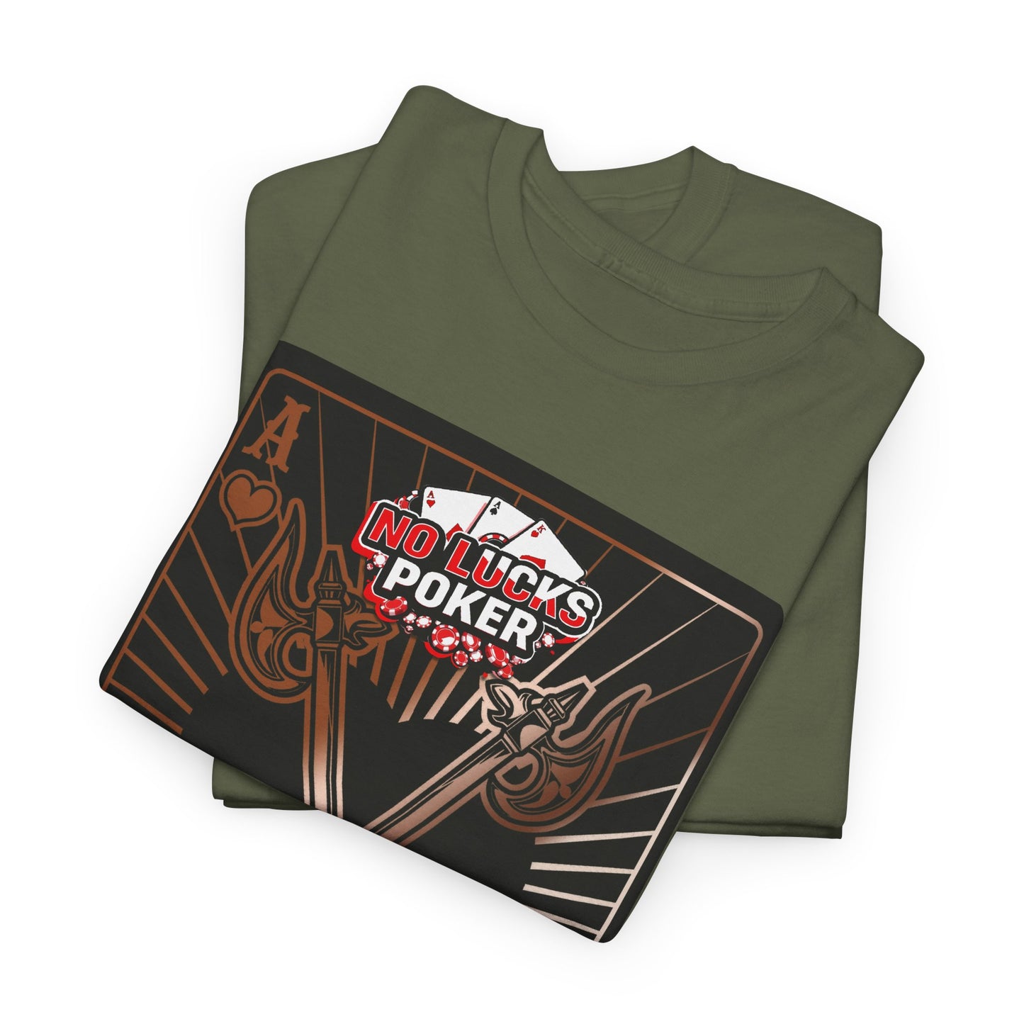 No Lucks Given: Ace of Hearts & Axes – Poker T-Shirt