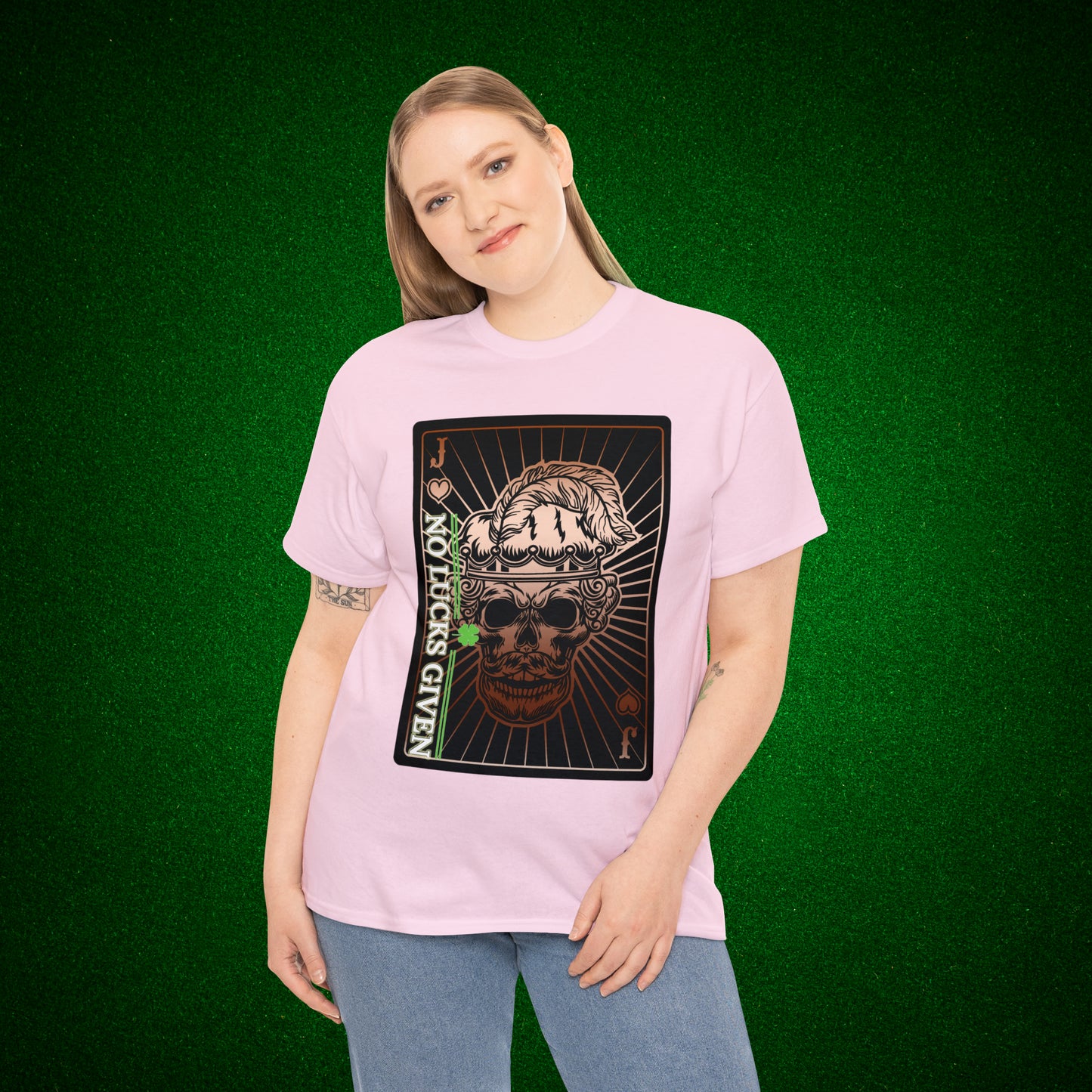 No Lucks Given Angry Jack of Hearts Copper Poker T-Shirt Must have Good Luck All-in