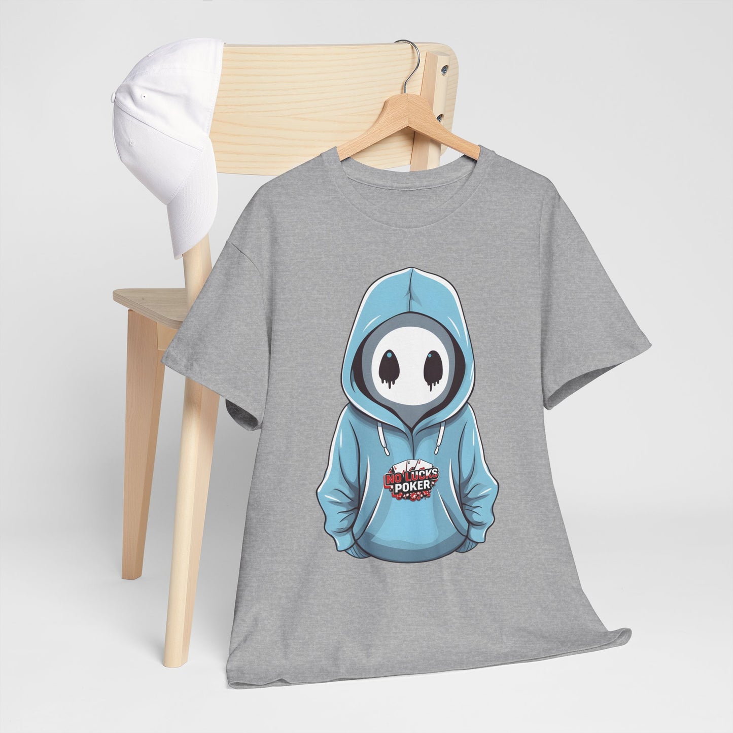 No Lucks Given – Mysterious Hoodie Player Poker Tee