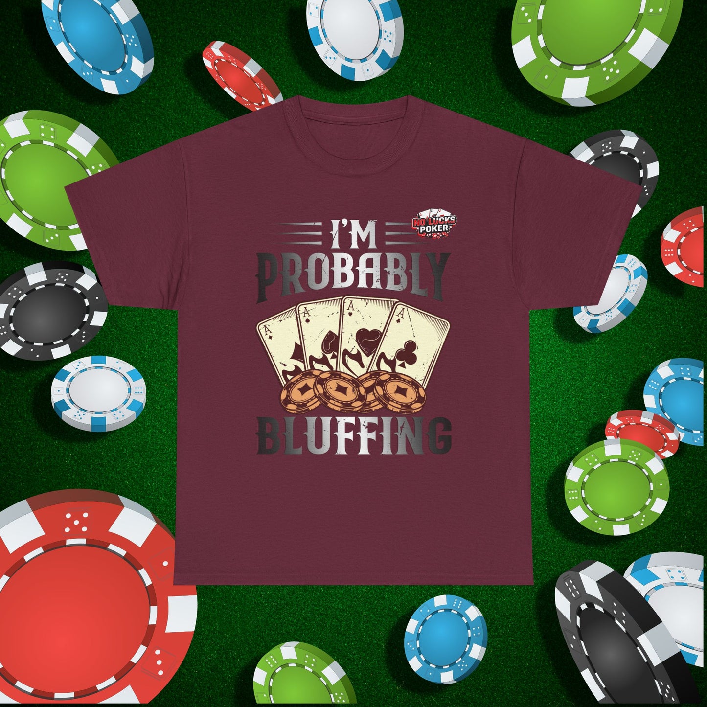 I'm Probably Bluffing Unisex Heavy Cotton Tee