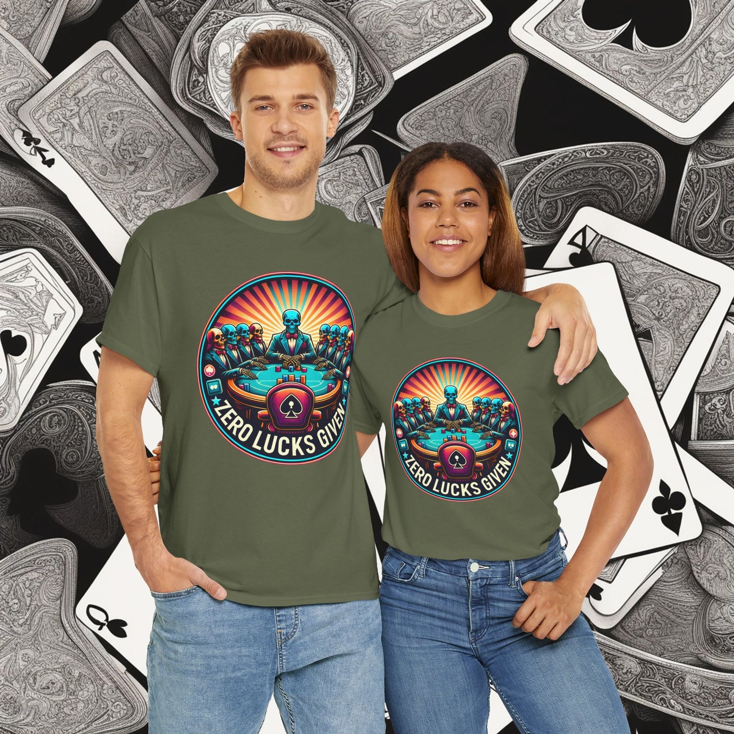 Zero Lucks Given unisex heavy cotton tee Poker Apparel