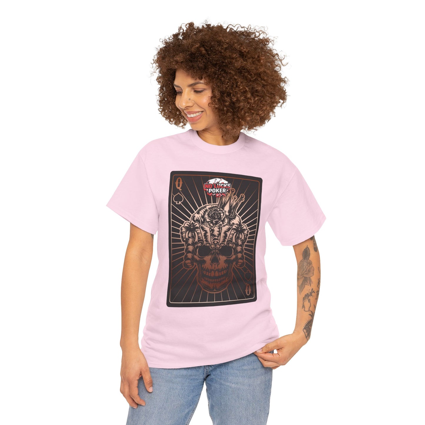 No Lucks Given – Angry Queen of Spades Poker Tee (Copper Edition)