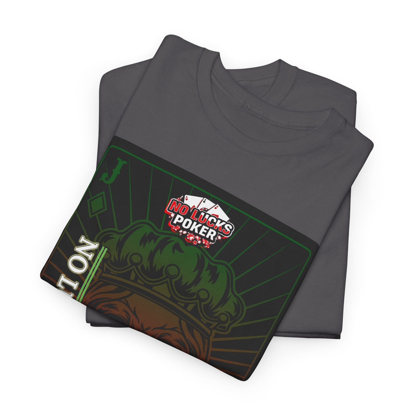 No Lucks Given – Jack Skull Crown Poker Tee (Green & Red Edition)