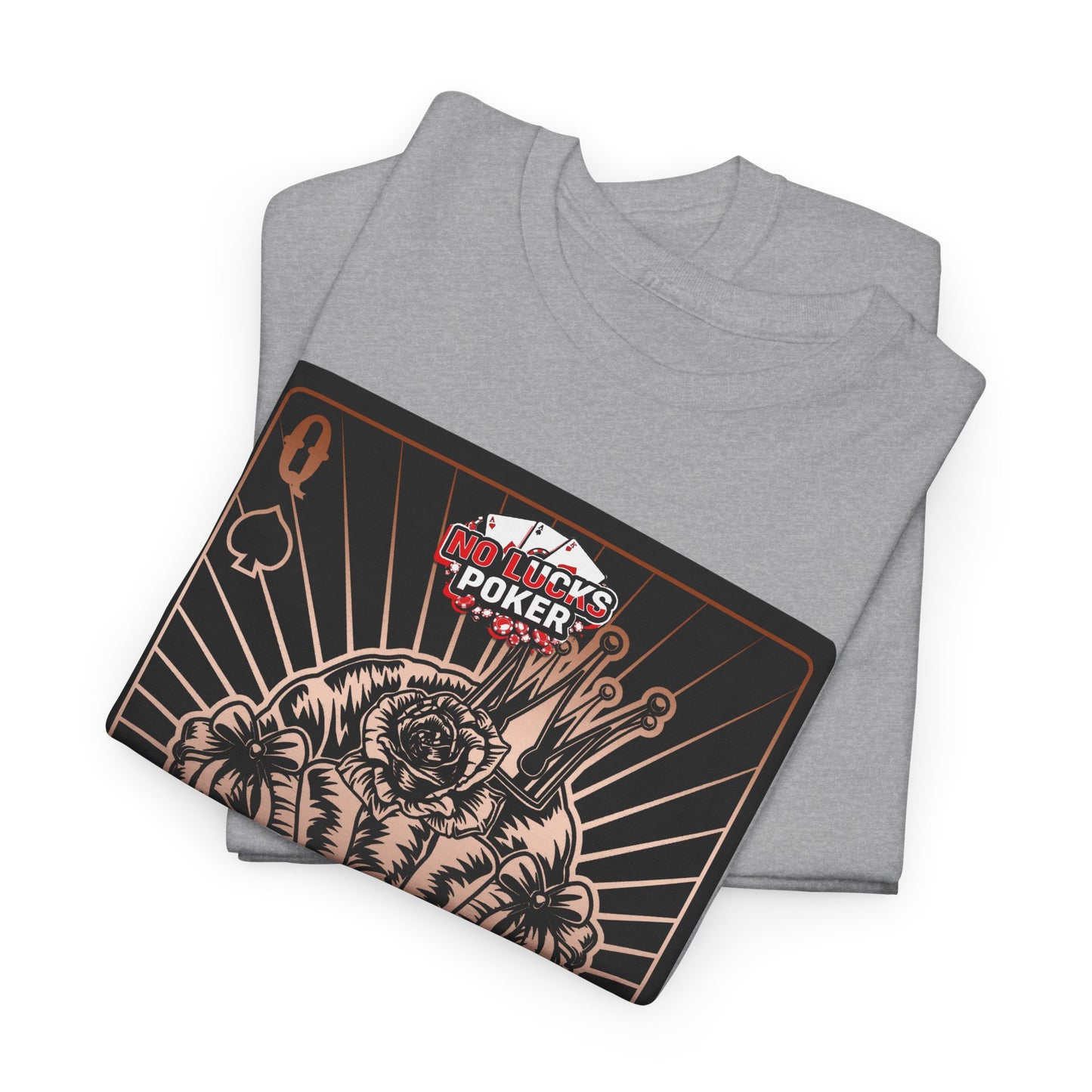 No Lucks Given – Angry Queen of Spades Poker Tee (Copper Edition)