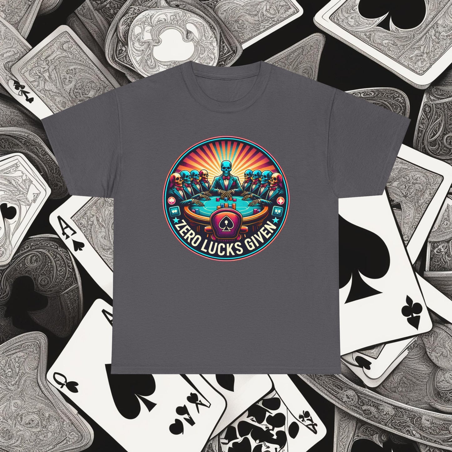 Zero Lucks Given unisex heavy cotton tee Poker Apparel