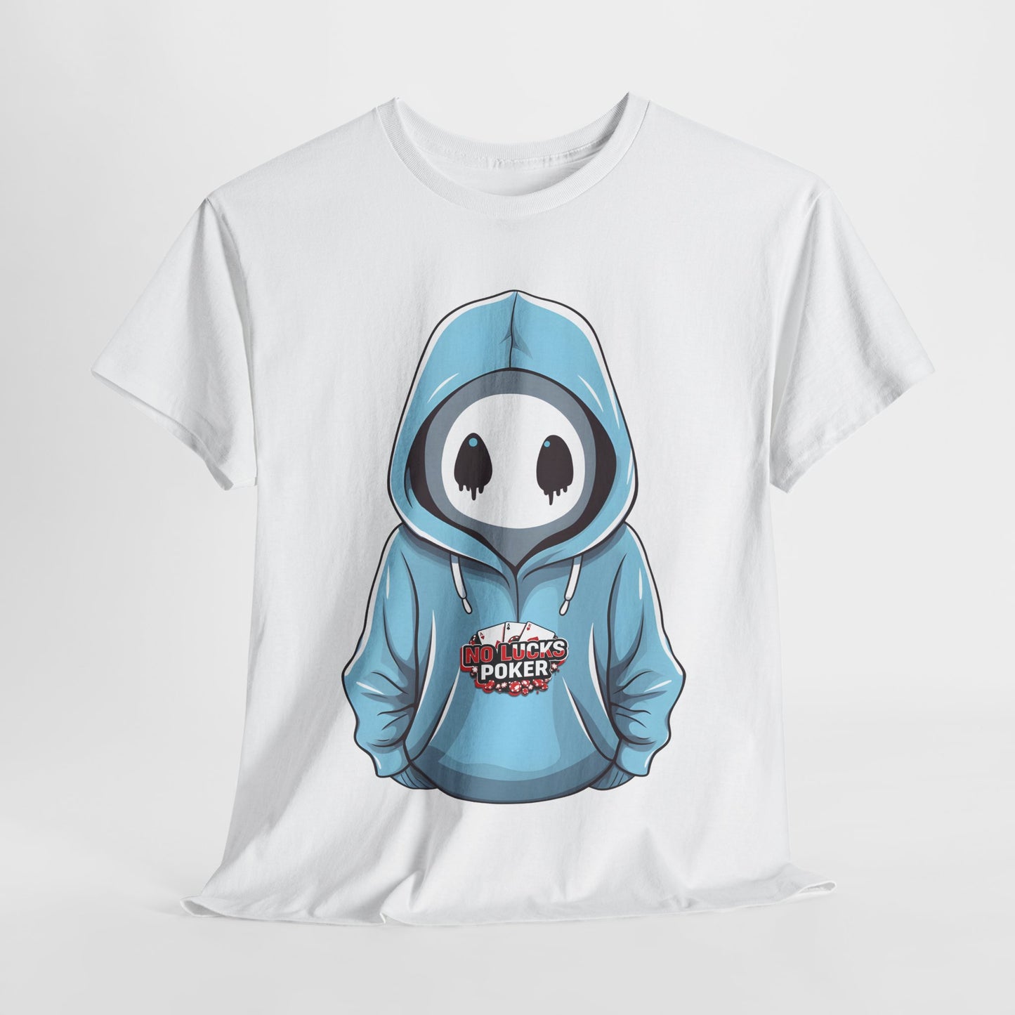 No Lucks Given – Mysterious Hoodie Player Poker Tee
