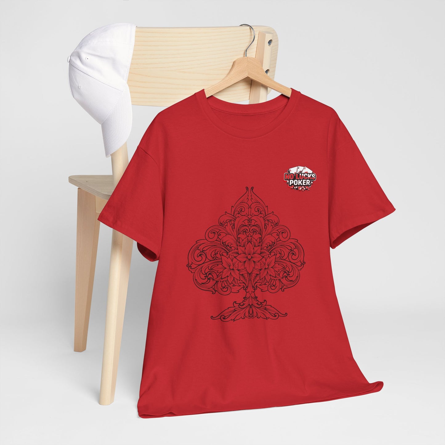 No Lucks Given – Spade Poker T-Shirt (Good Luck, All In)