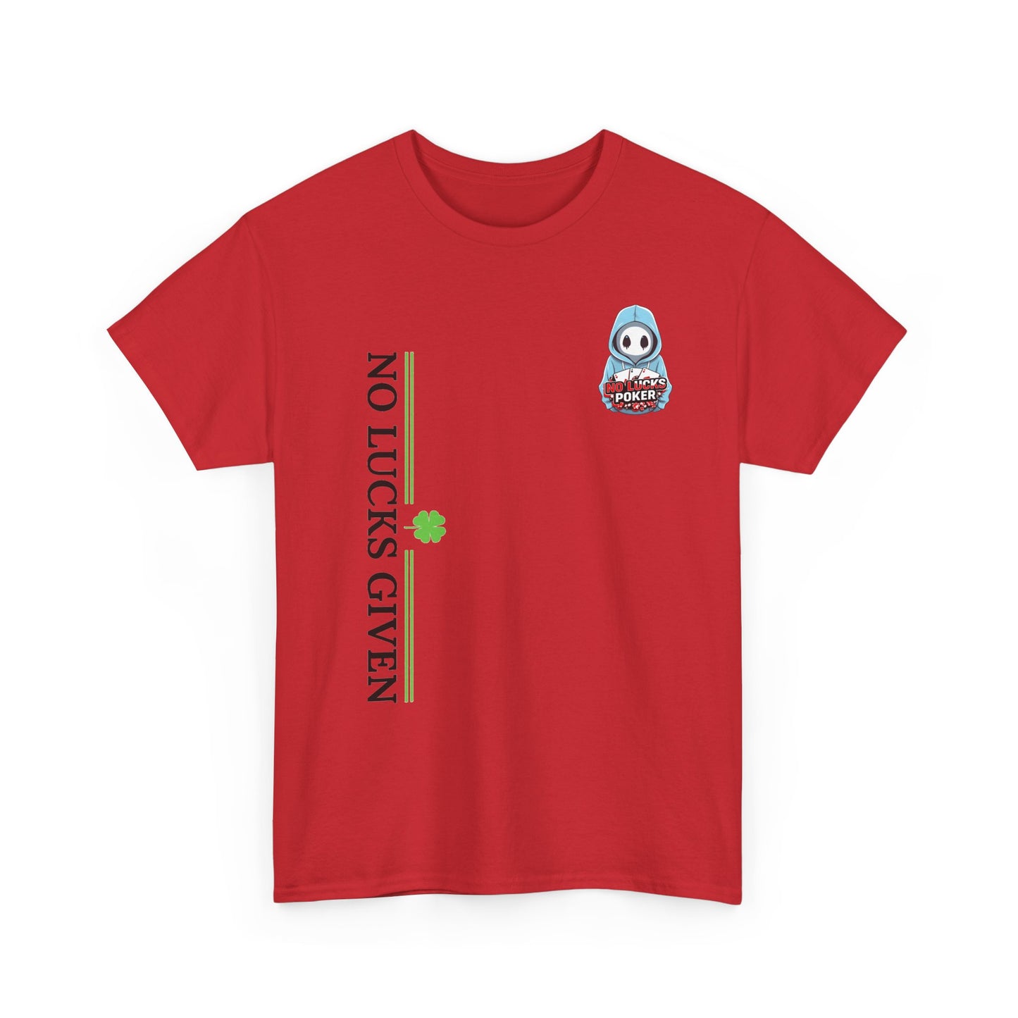 No Lucks Given – Ghost Logo Poker T-Shirt | Stealth Blackout Style