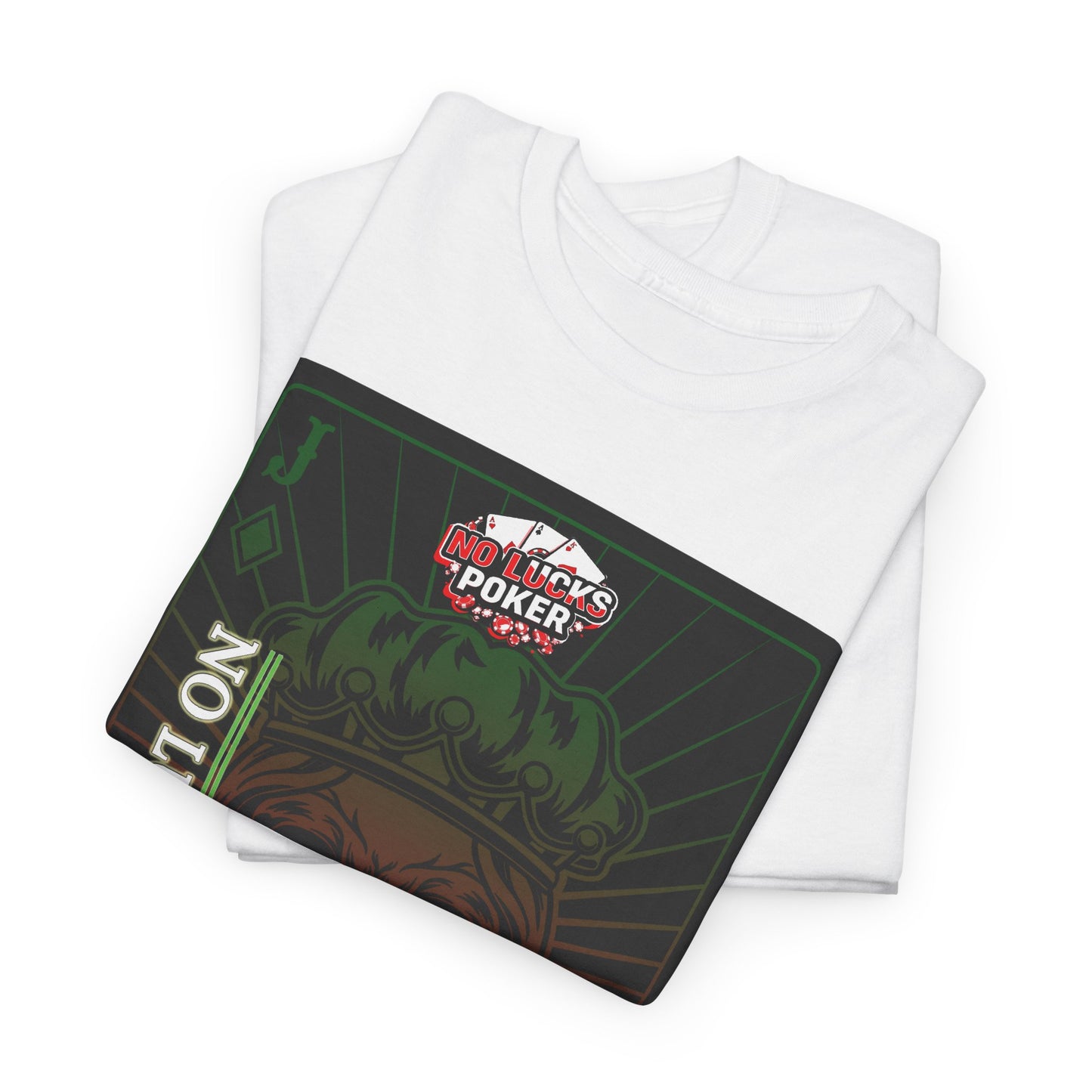 No Lucks Given – Jack Skull Crown Poker Tee (Green & Red Edition)