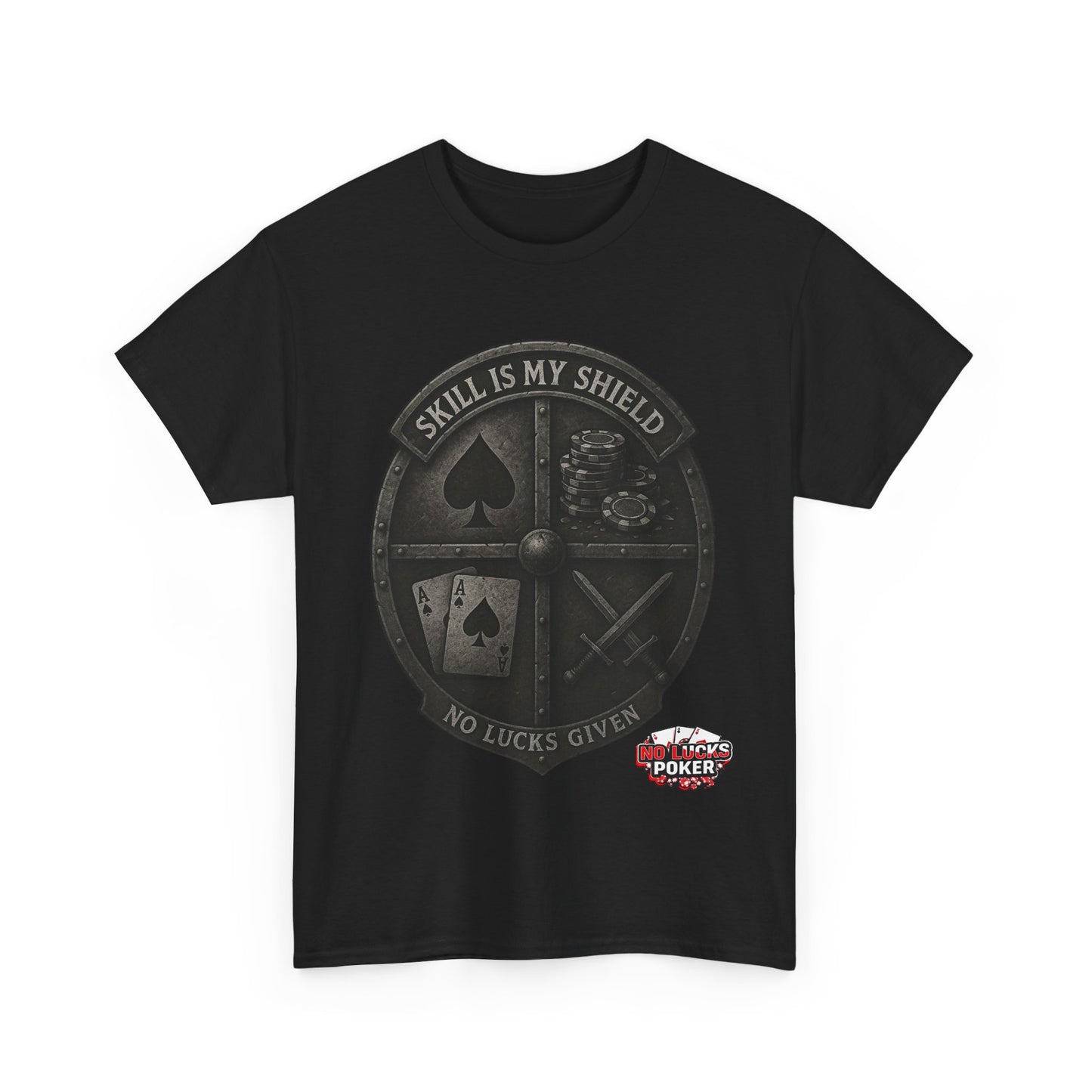 Stack or Shatter Poker T-Shirt | No Lucks Given – Skill Over Luck