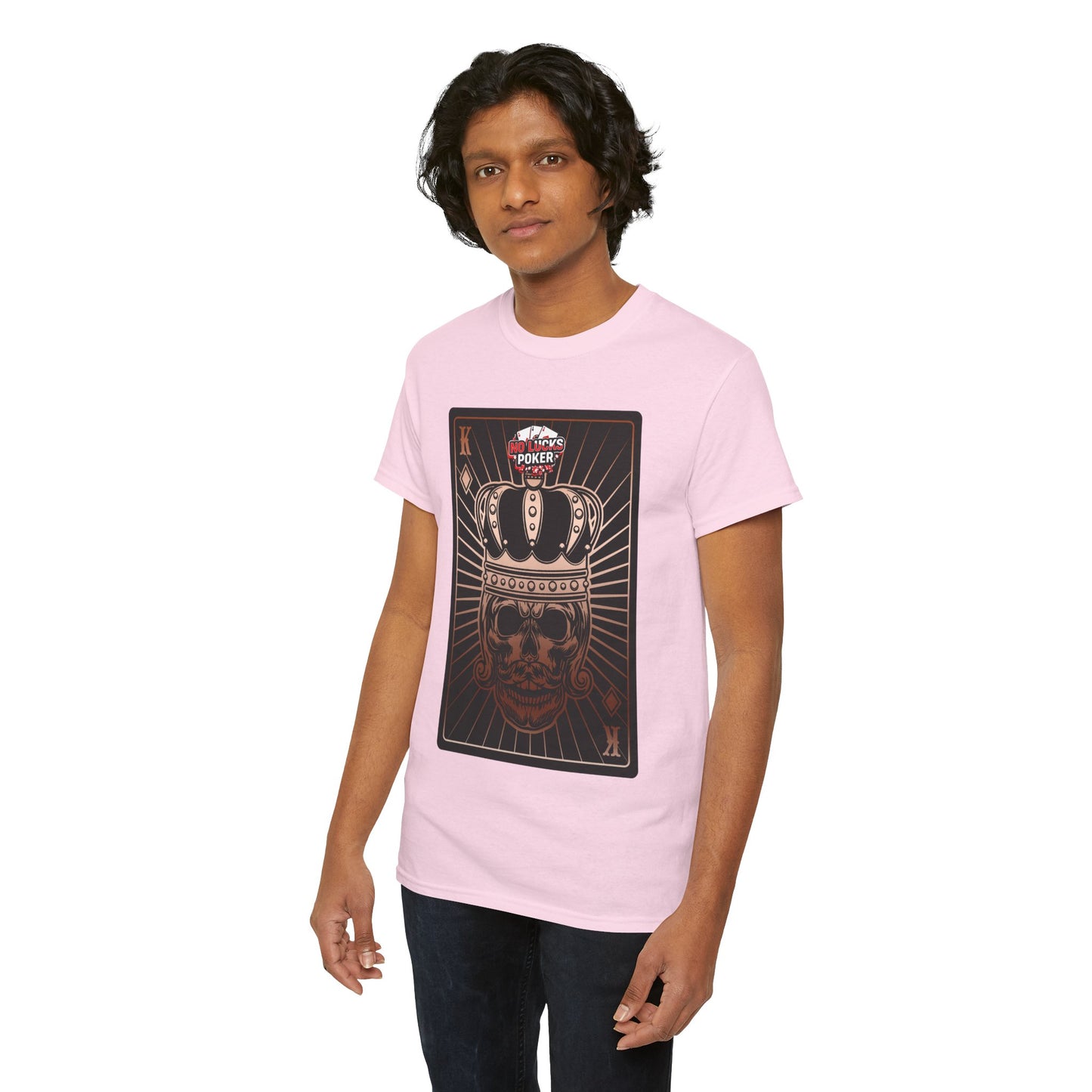 No Lucks Given Royal Skull King of Diamonds Copper Poker T-Shirt Must have Good Luck All-in
