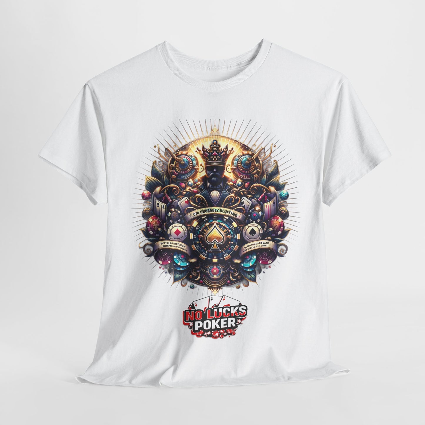 I'm Probably Bluffing unisex heavy cotton tee Poker Apparel