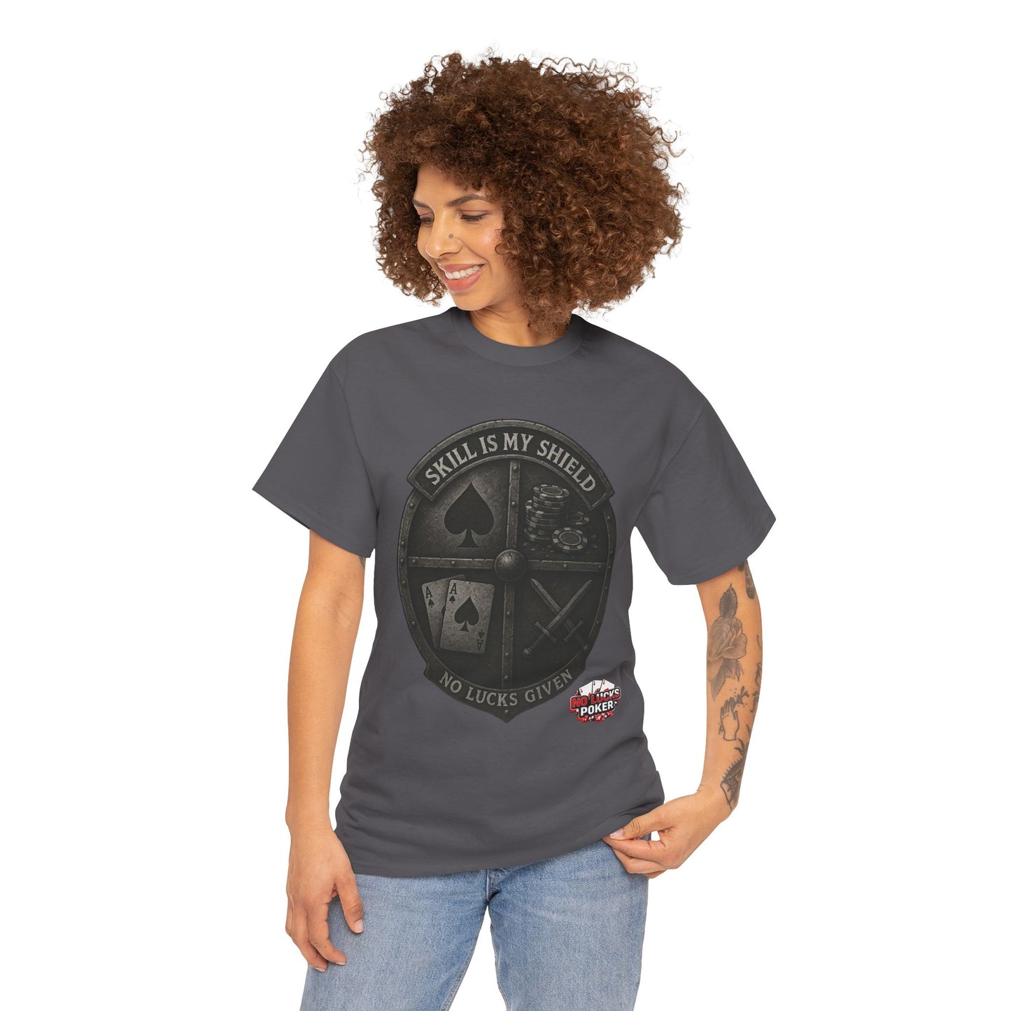 Stack or Shatter Poker T-Shirt | No Lucks Given – Skill Over Luck
