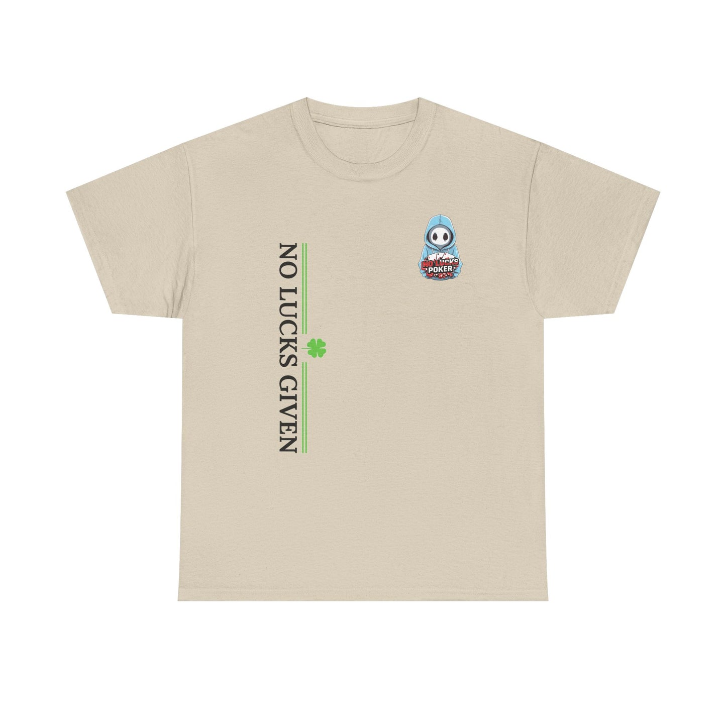 No Lucks Given – Ghost Logo Poker T-Shirt | Stealth Blackout Style