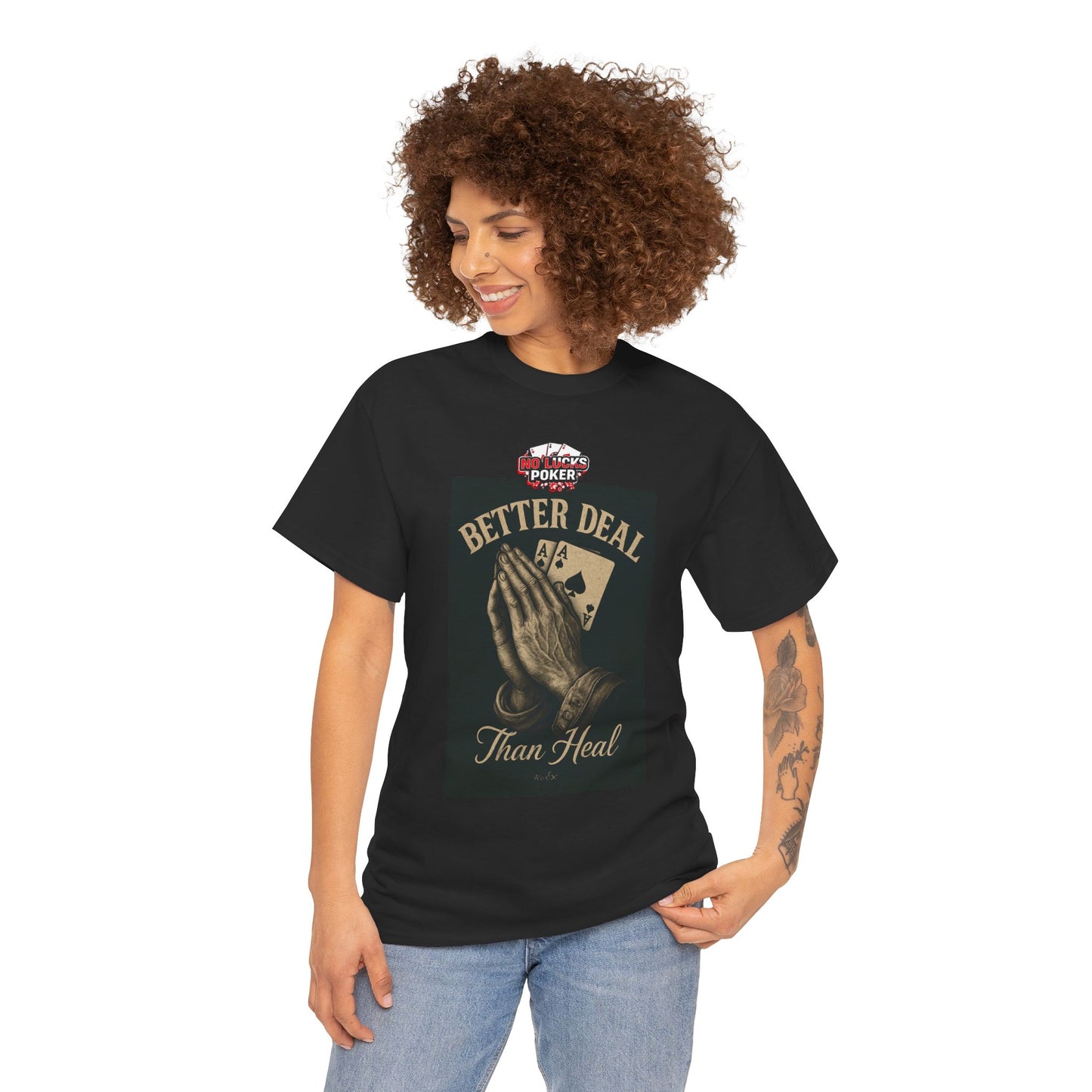 No Prayers Just Play Poker T-Shirt | Zero Lucks – Skill Over Superstition