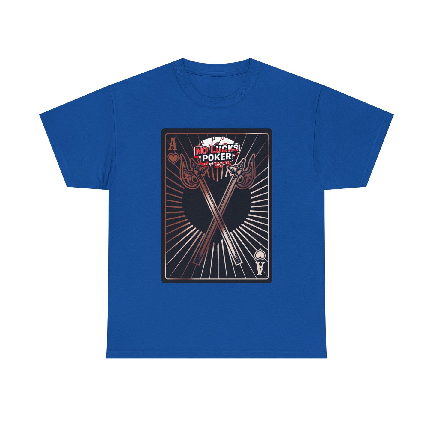 No Lucks Given: Ace of Hearts & Axes – Poker T-Shirt