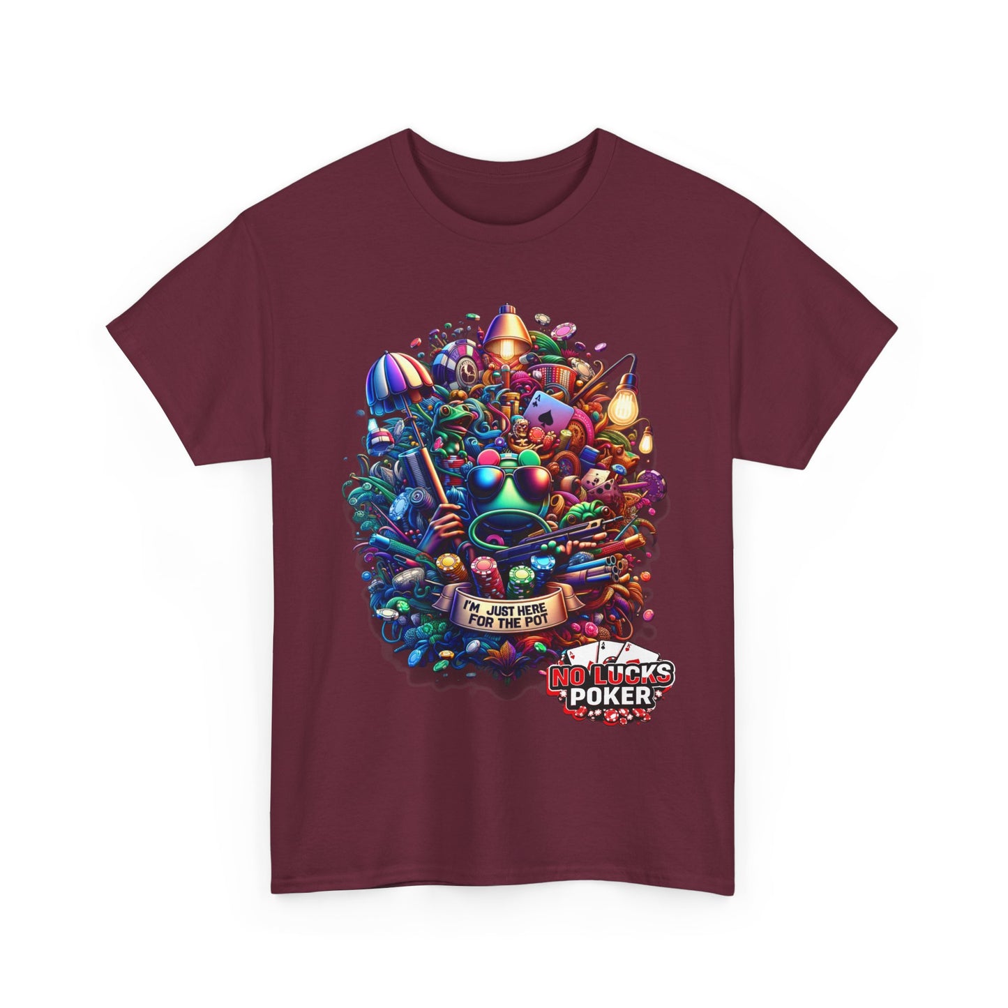 I'm Just here for the Pot unisex heavy cotton tee Poker Apparel