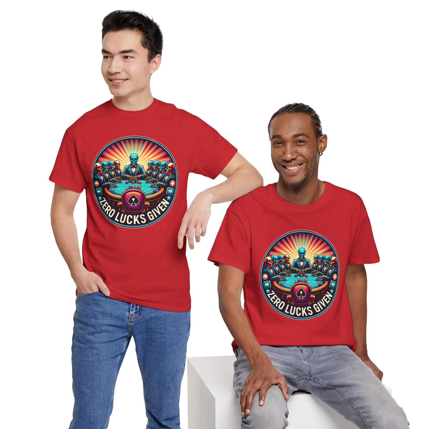 Zero Lucks Given unisex heavy cotton tee Poker Apparel