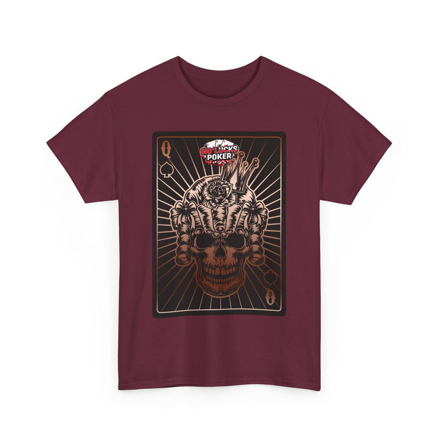 No Lucks Given – Angry Queen of Spades Poker Tee (Copper Edition)
