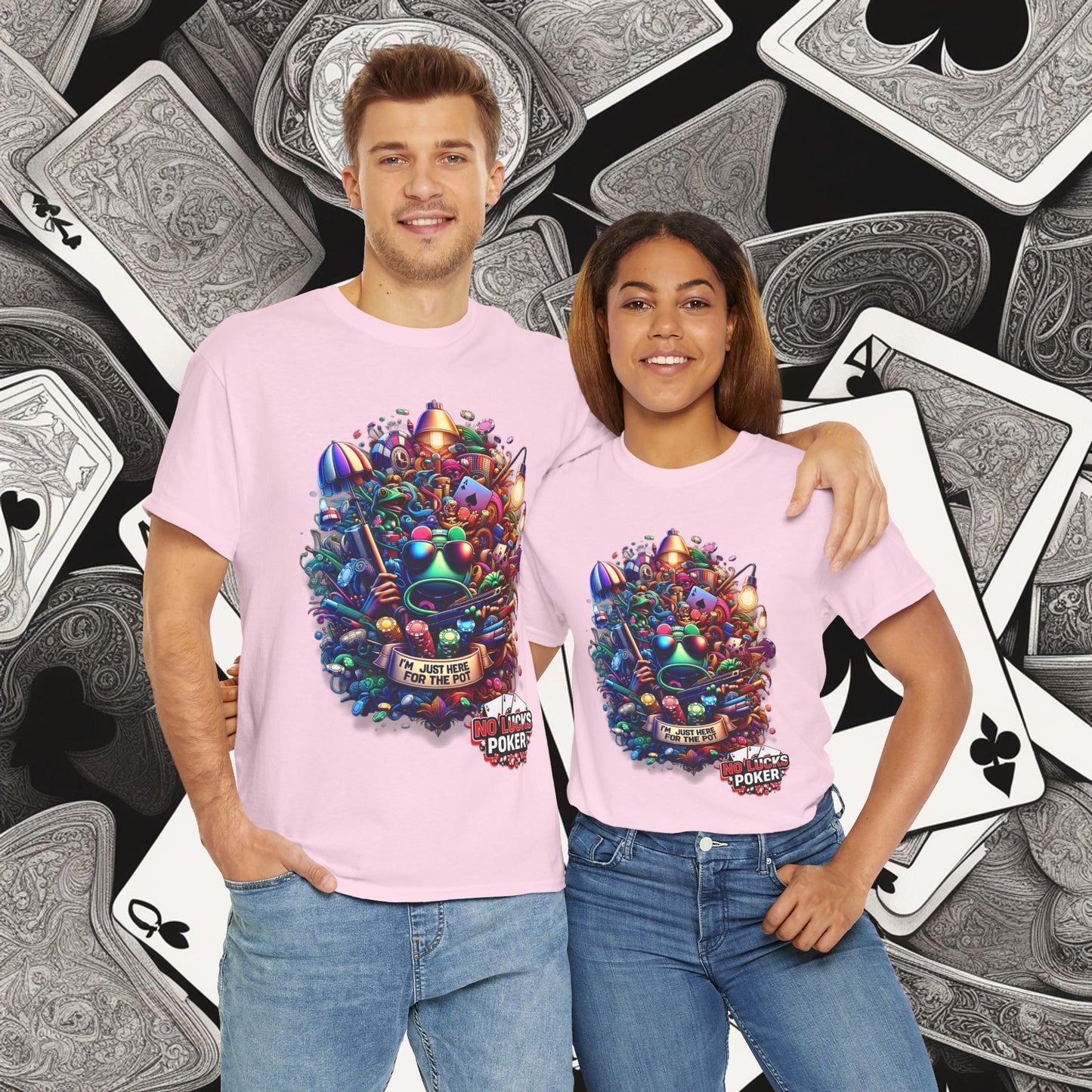 I'm Just here for the Pot unisex heavy cotton tee Poker Apparel