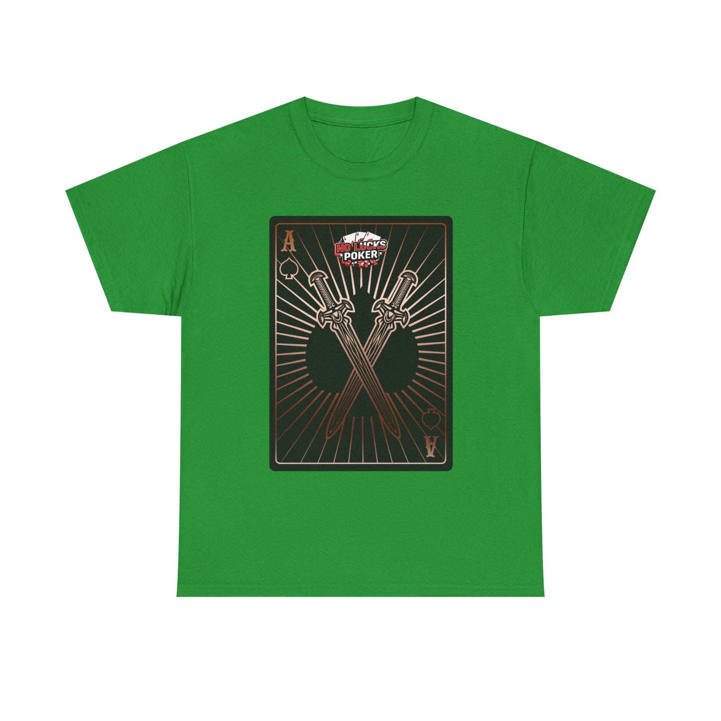 No Lucks Given – Ace of Spades & Crossed Swords Poker T-Shirt (Copper Edition)