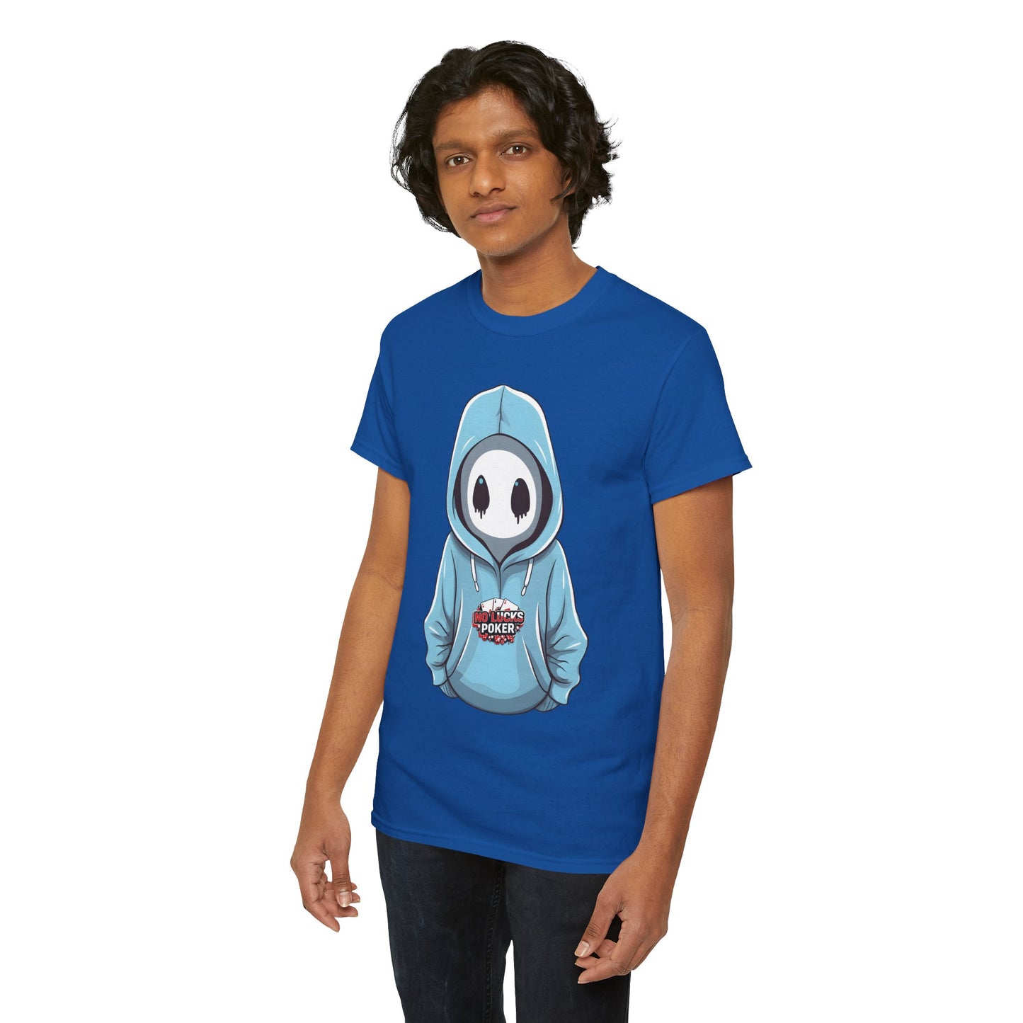 No Lucks Given – Mysterious Hoodie Player Poker Tee