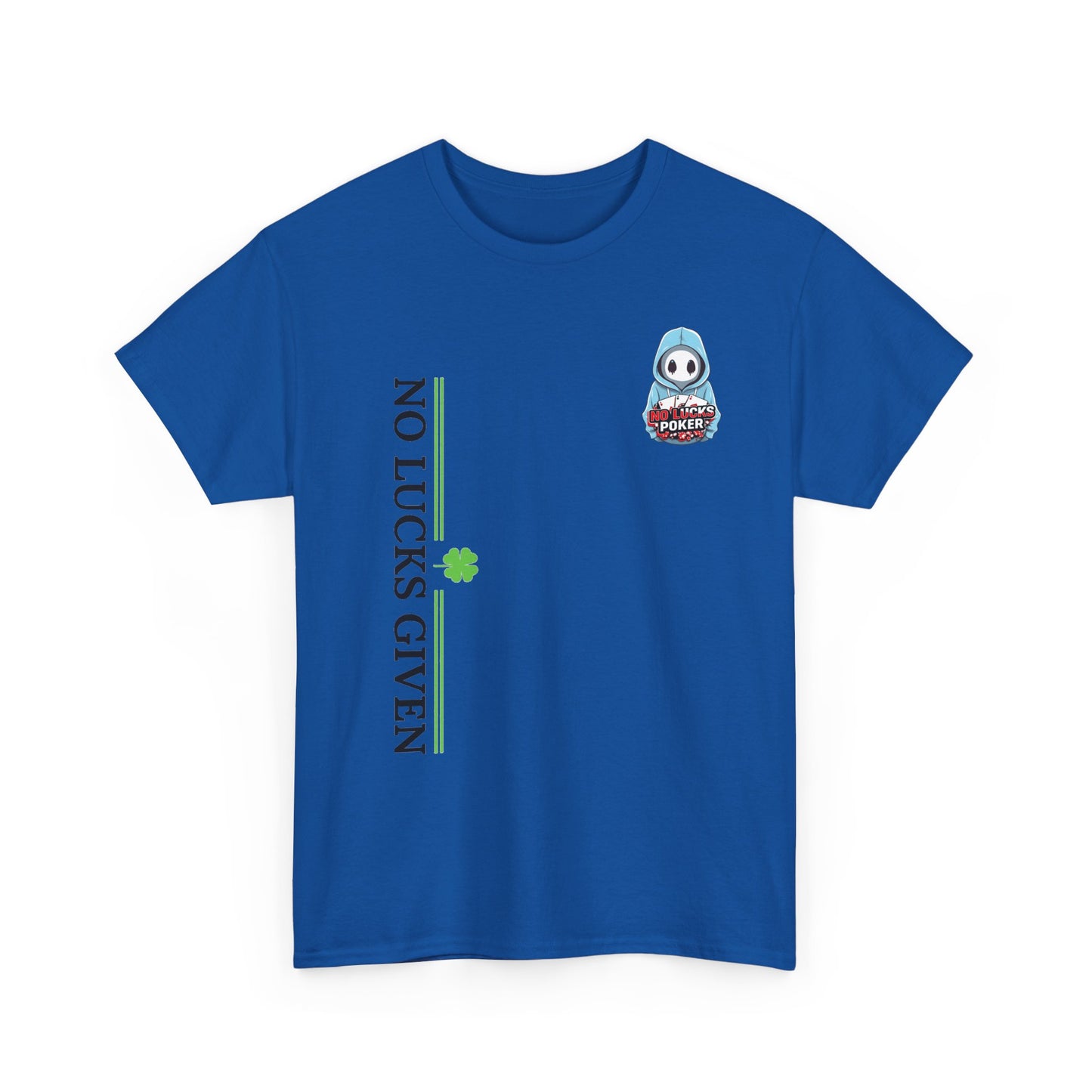 No Lucks Given – Ghost Logo Poker T-Shirt | Stealth Blackout Style