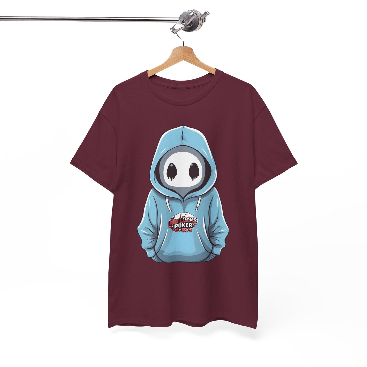 No Lucks Given – Mysterious Hoodie Player Poker Tee