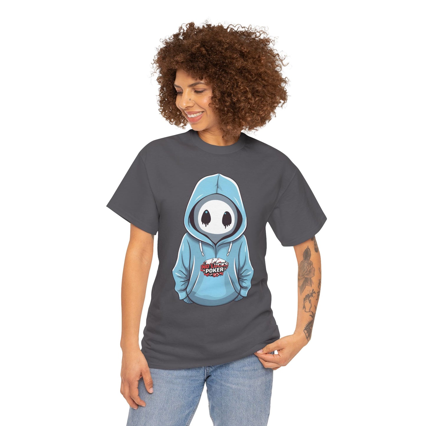No Lucks Given – Mysterious Hoodie Player Poker Tee