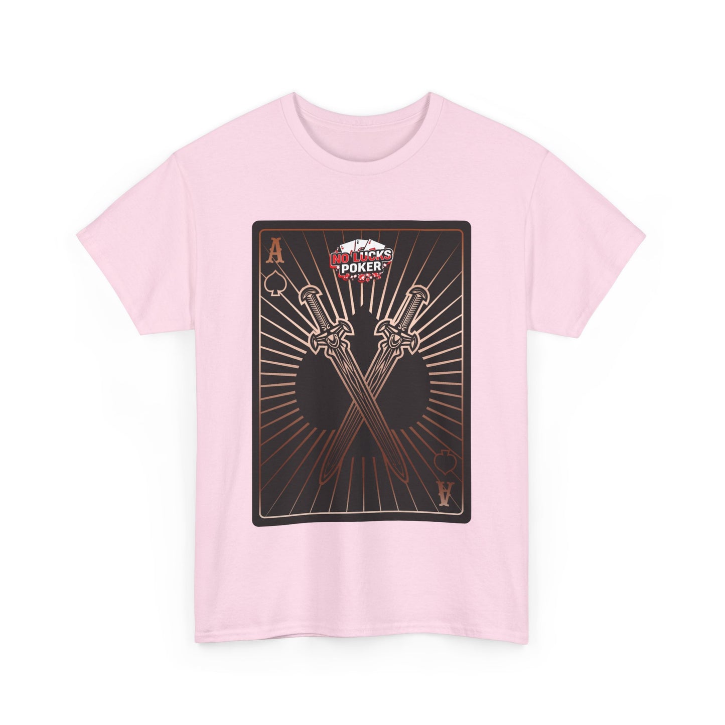 No Lucks Given – Ace of Spades & Crossed Swords Poker T-Shirt (Copper Edition)