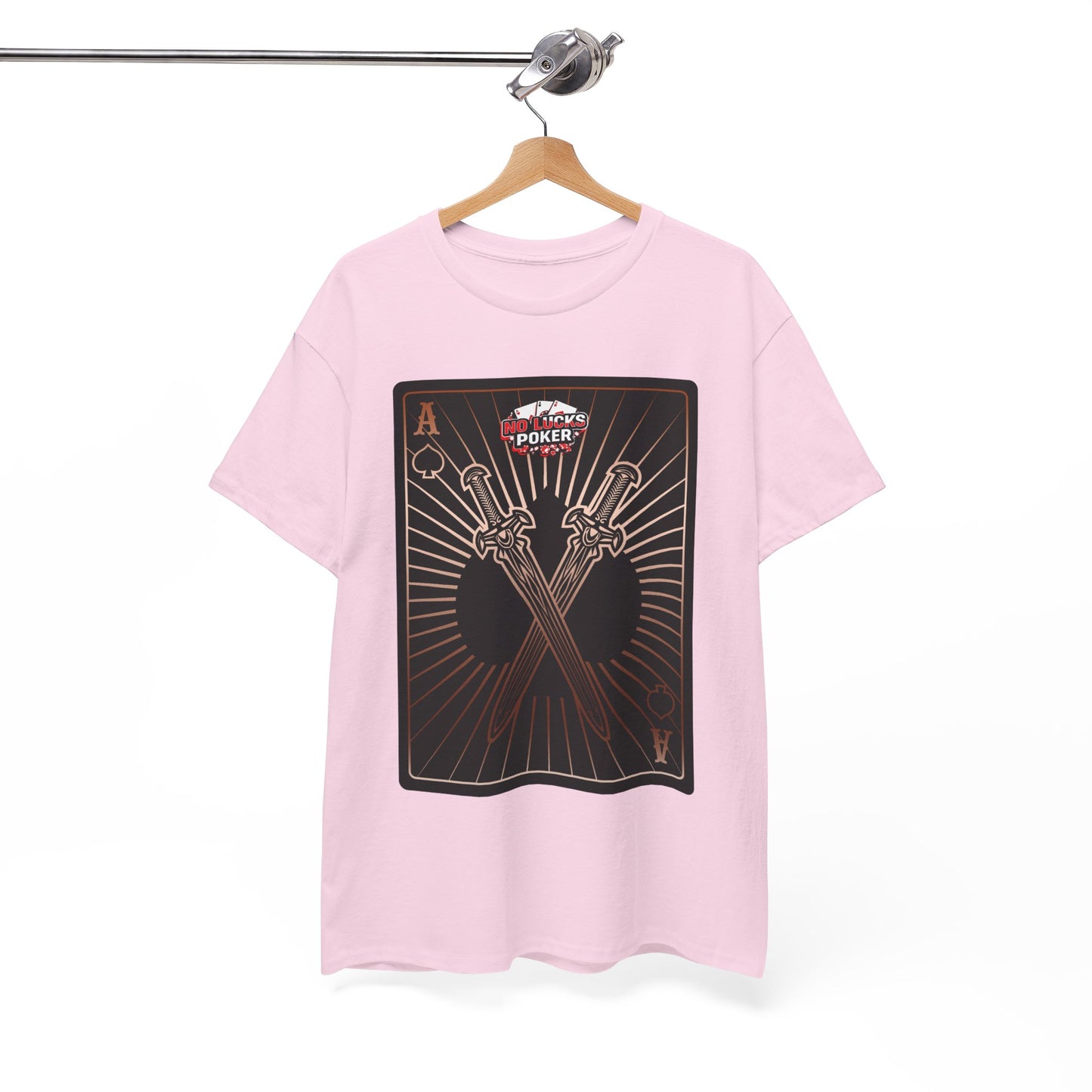 No Lucks Given – Ace of Spades & Crossed Swords Poker T-Shirt (Copper Edition)