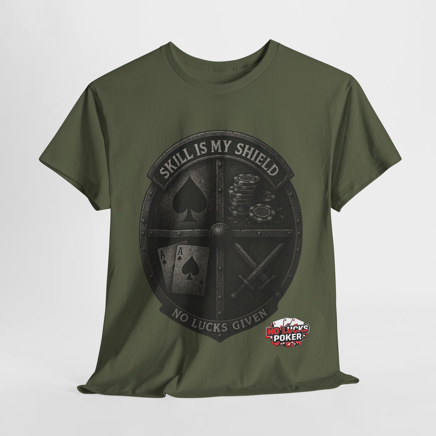 Stack or Shatter Poker T-Shirt | No Lucks Given – Skill Over Luck