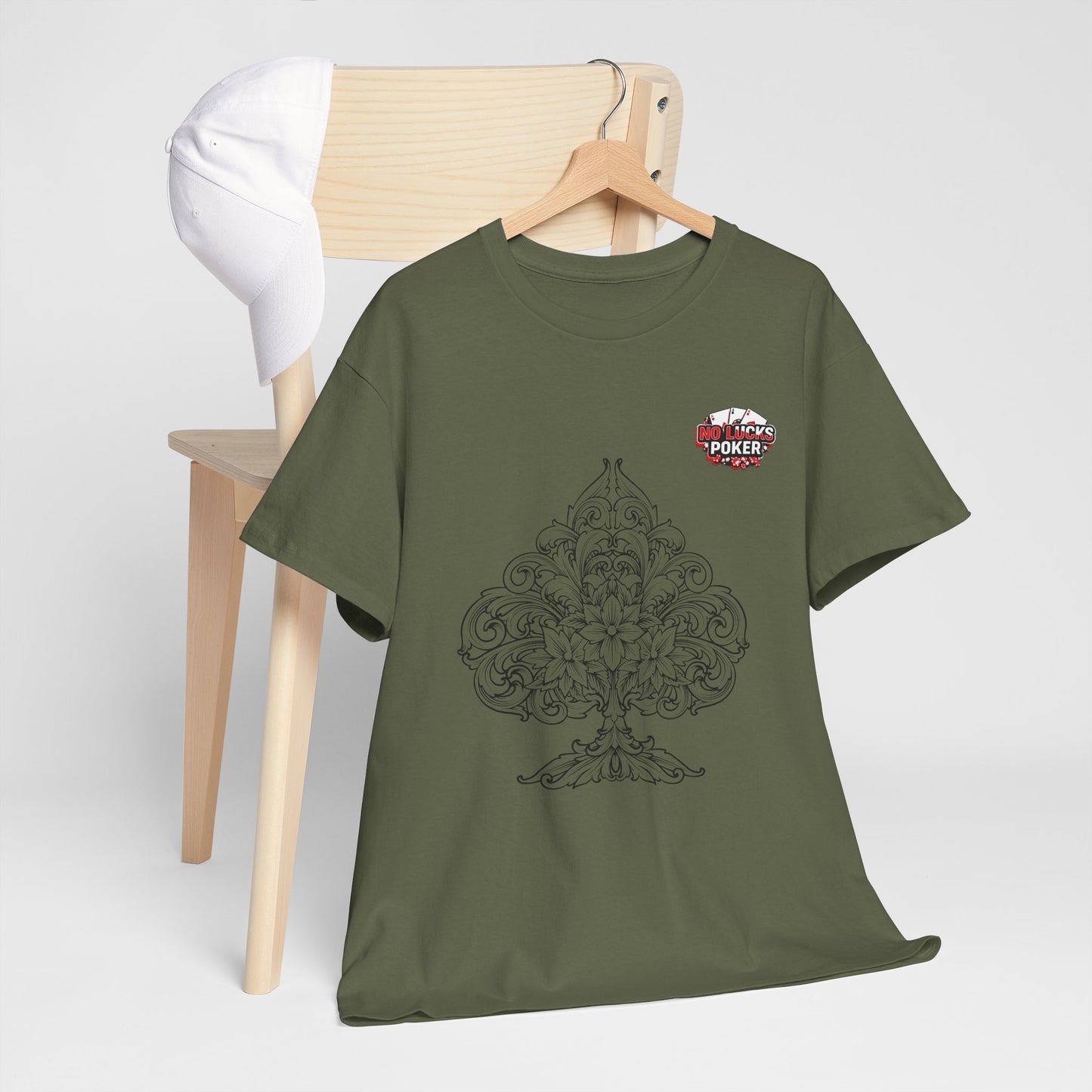 No Lucks Given – Spade Poker T-Shirt (Good Luck, All In)