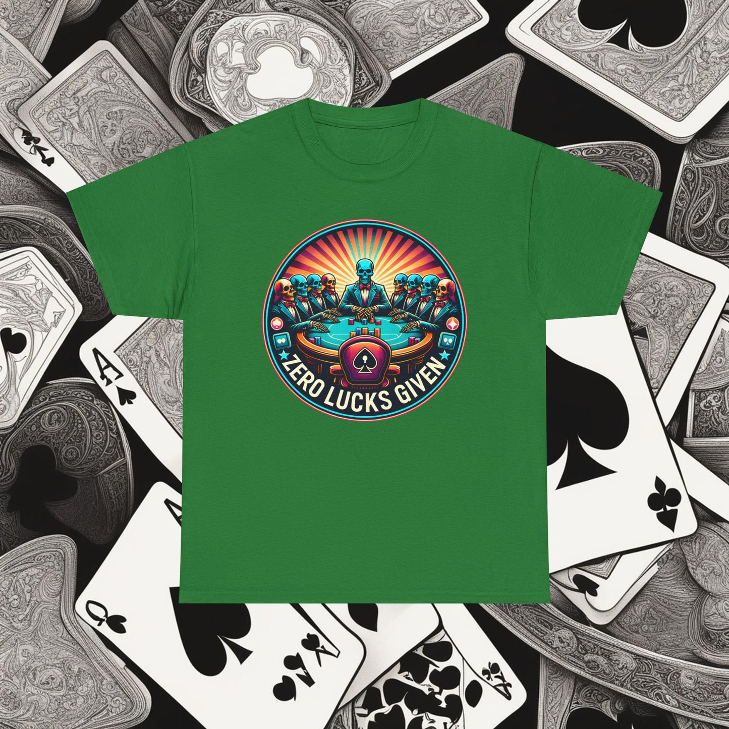 Zero Lucks Given unisex heavy cotton tee Poker Apparel
