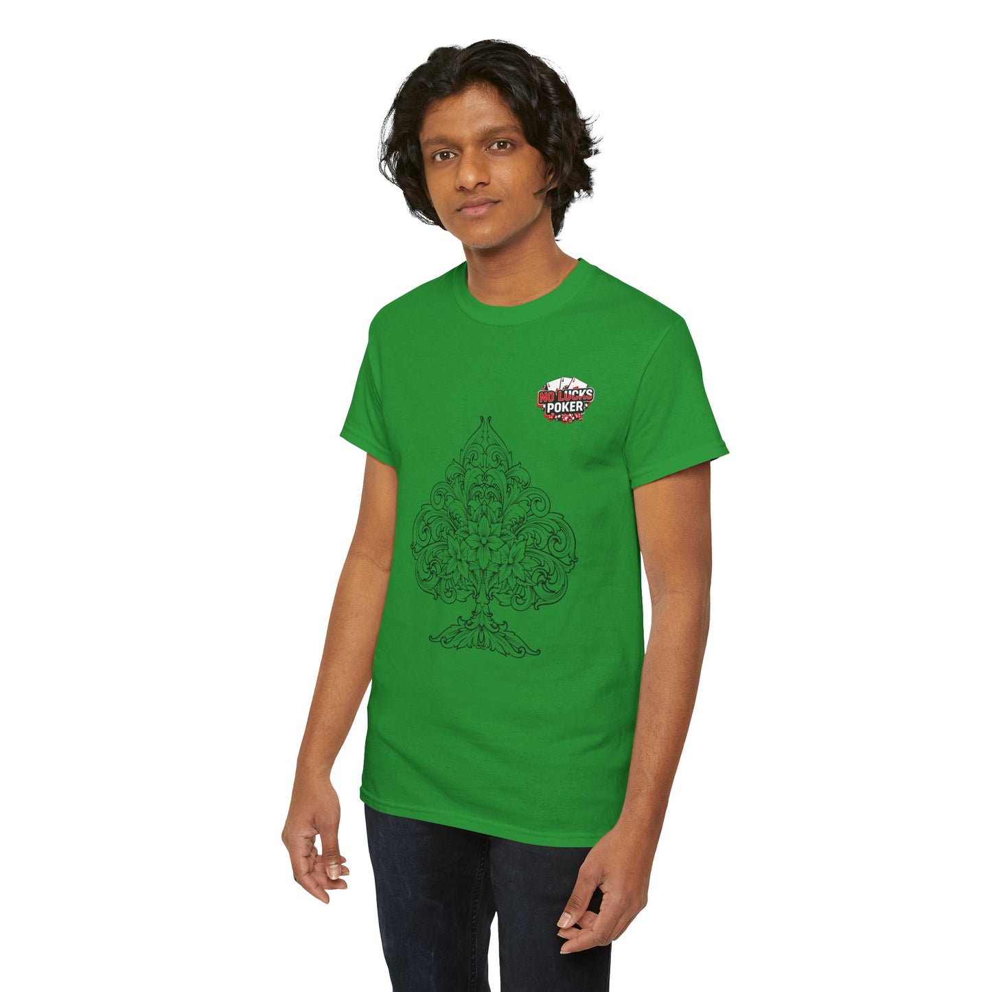 No Lucks Given – Spade Poker T-Shirt (Good Luck, All In)