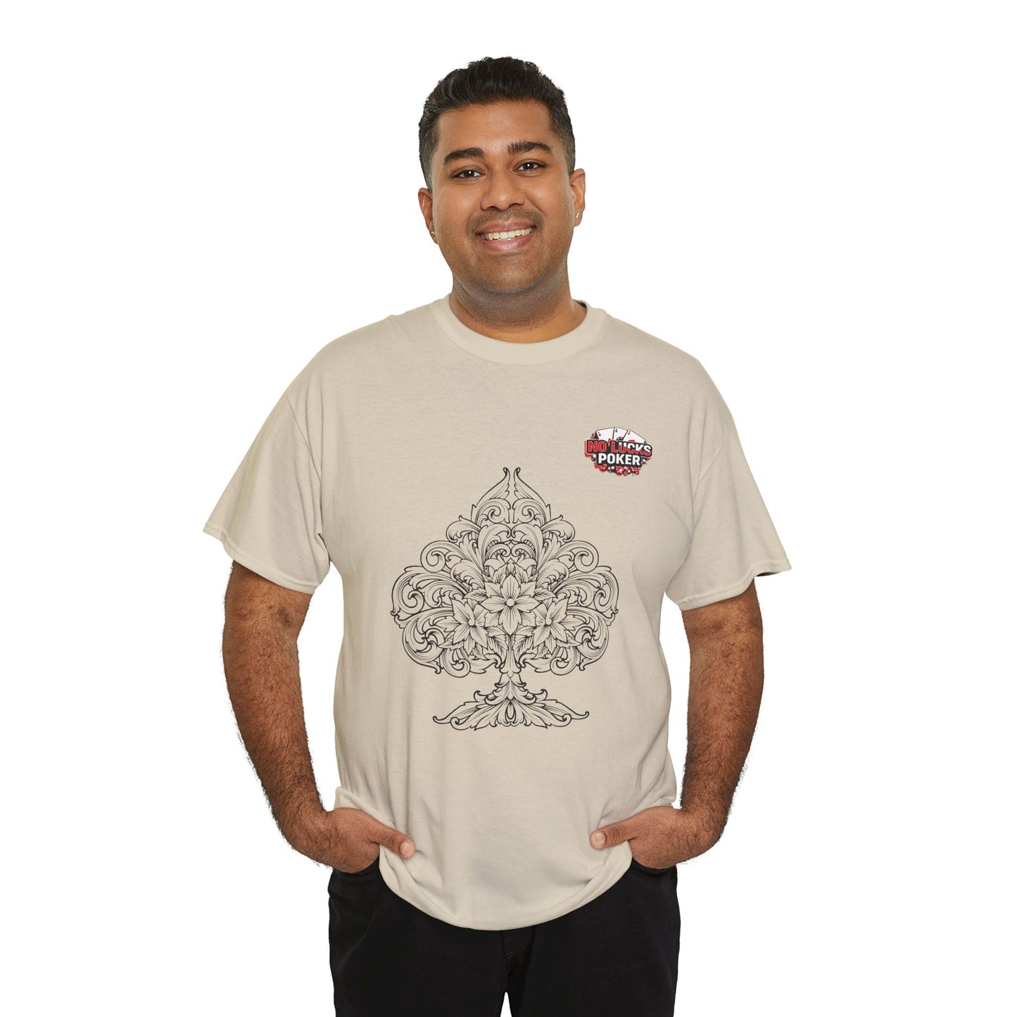 No Lucks Given – Spade Poker T-Shirt (Good Luck, All In)
