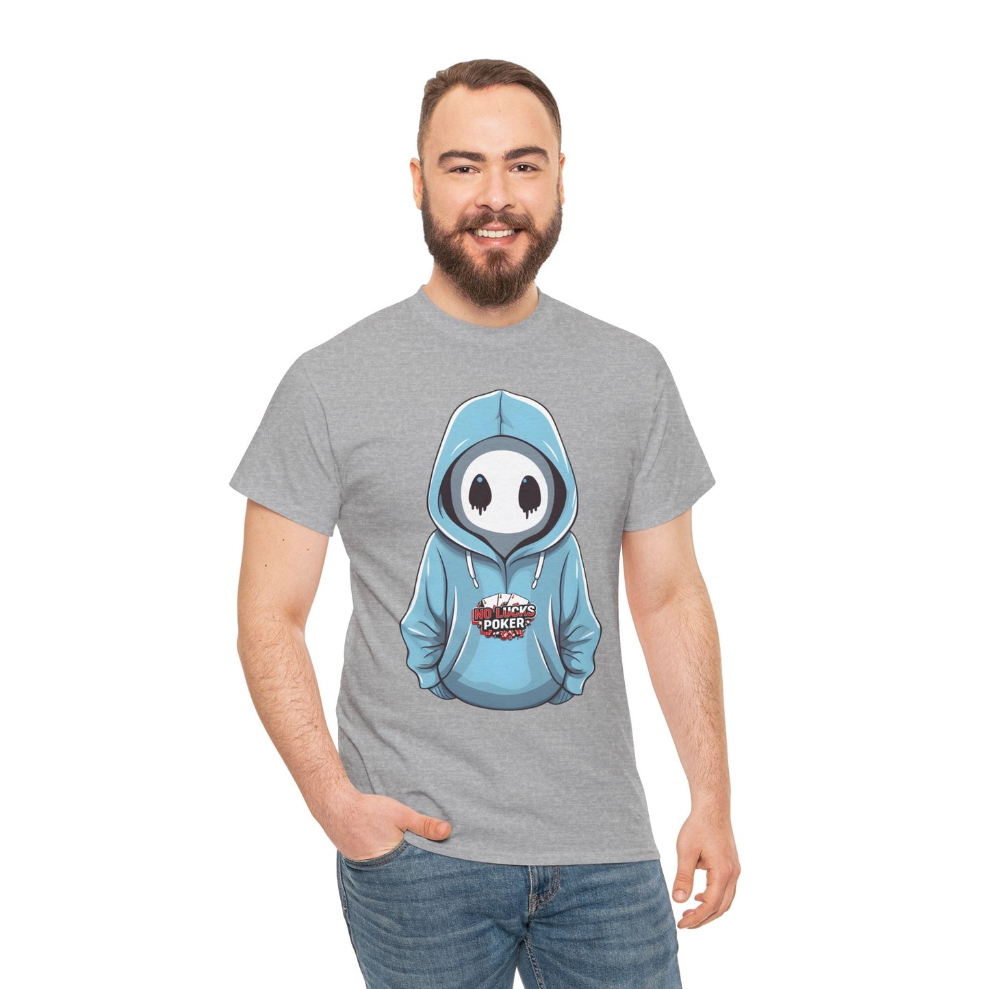 No Lucks Given – Mysterious Hoodie Player Poker Tee