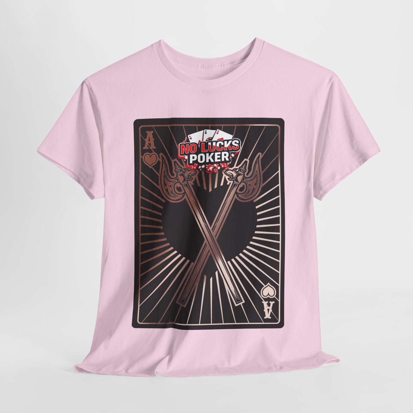 No Lucks Given: Ace of Hearts & Axes – Poker T-Shirt